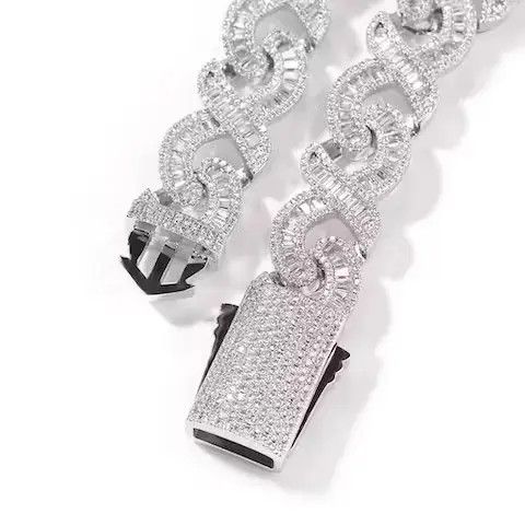 Jewelry Cross Link Cuban Chain Necklace🔥🔥🔥 Size ONE SIZE - 3 Thumbnail