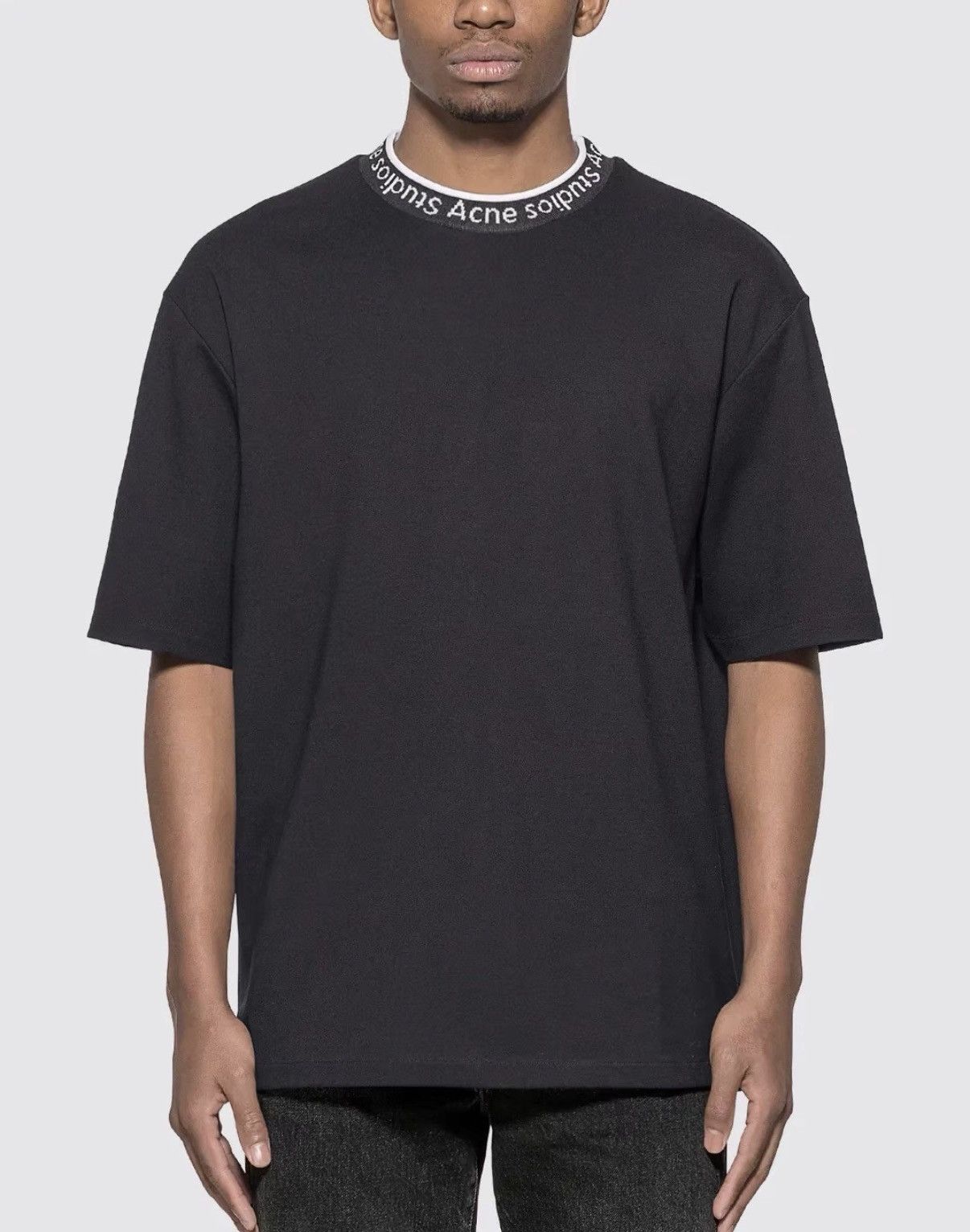 Acne Studios Acne Studios Neck Logo Black T-Shirt J31 Size US M / EU 48-50 / 2 - 7 Thumbnail