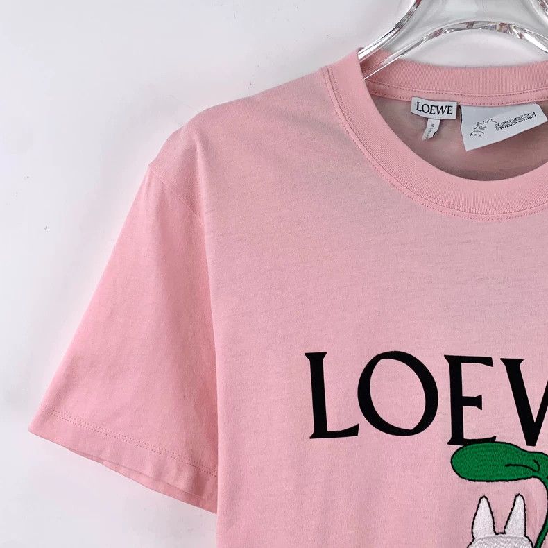 Loewe Loewe Pink logo lettered T-shirt with Totoro print cotton Size S / US 4 / IT 40 - 3 Thumbnail