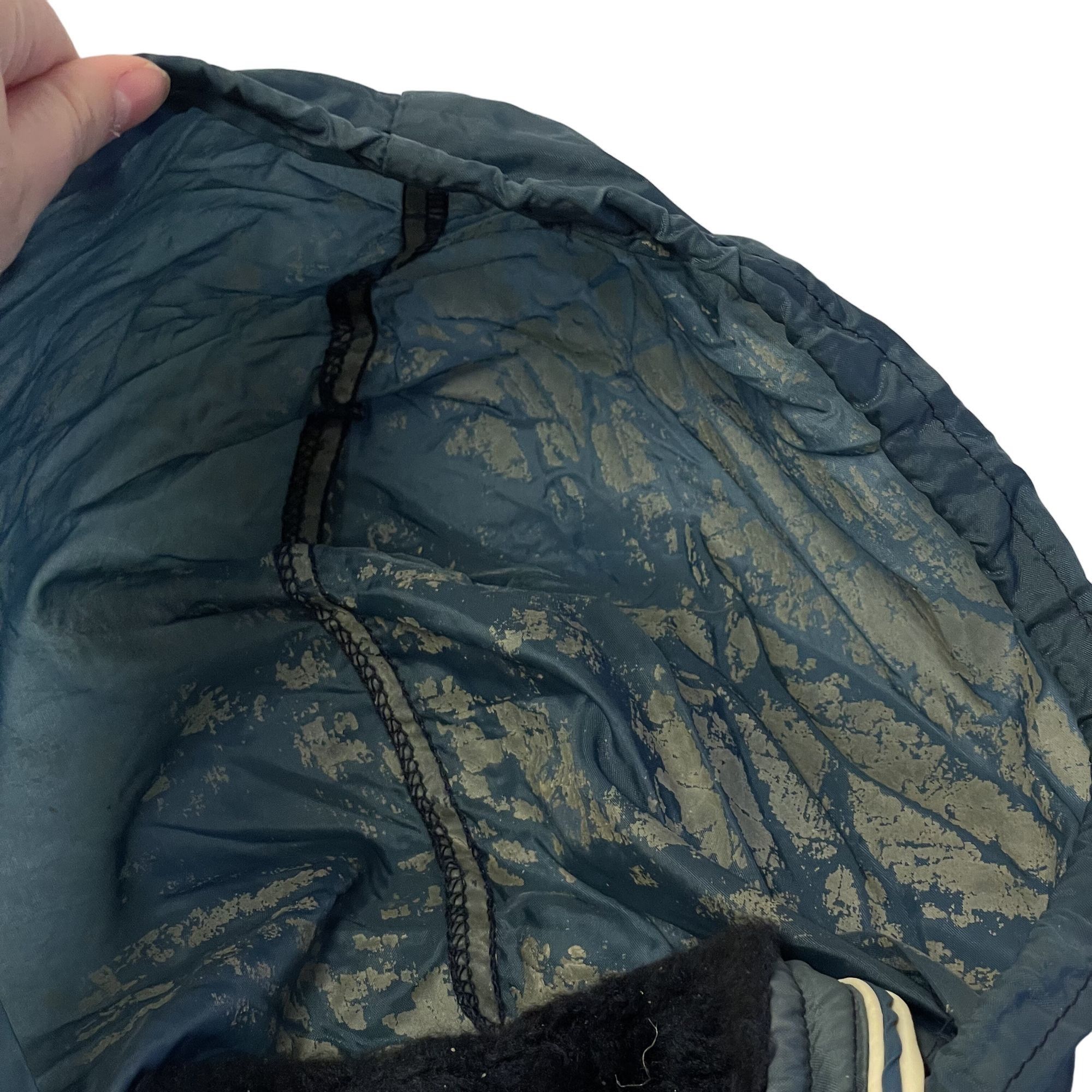 Other Vtg Silton Blue Nylon FLEECE Lined Coat Hooded Chore Jacket Size US L / EU 52-54 / 3 - 12 Thumbnail