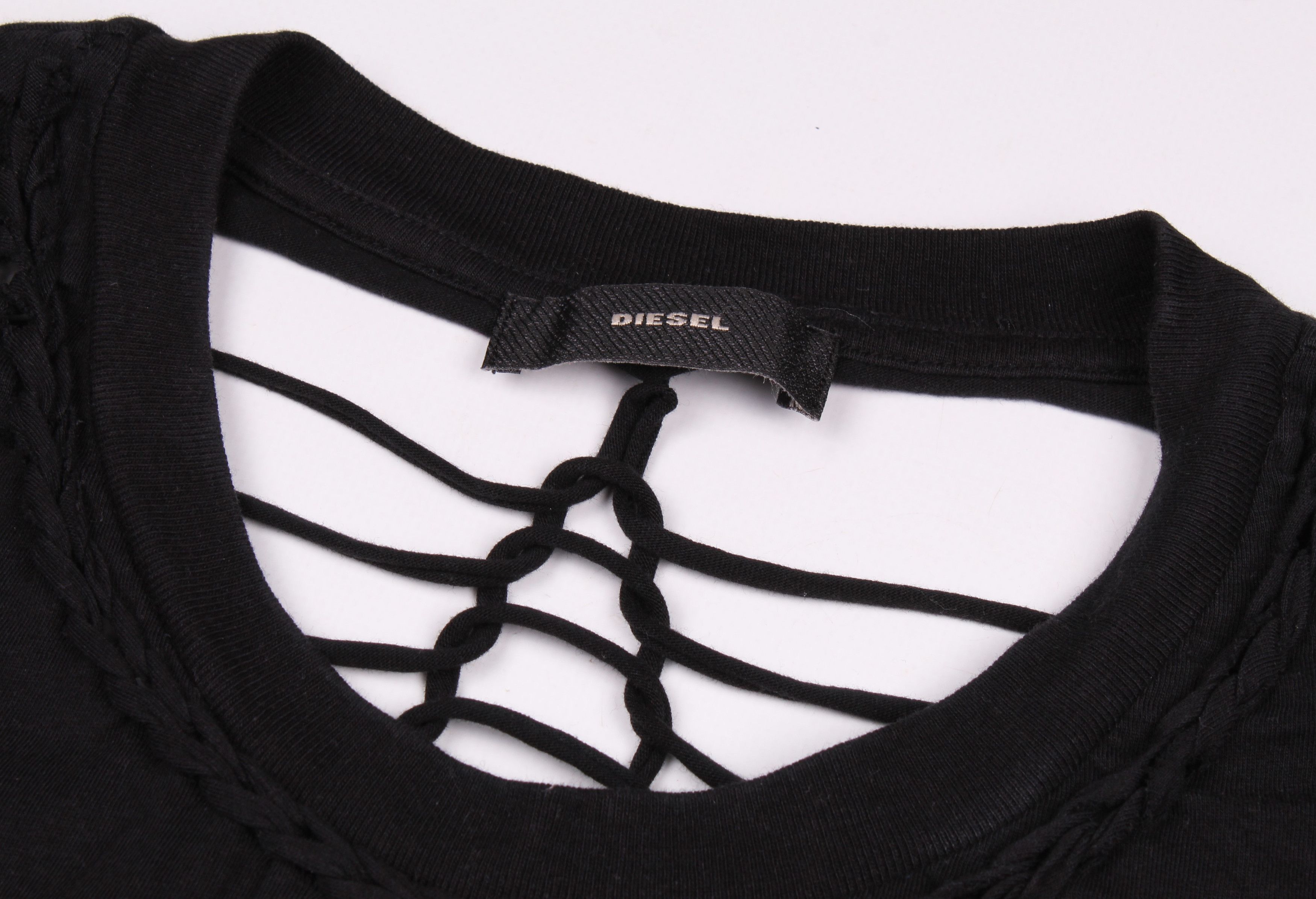 Diesel × Vintage Diesel Y2K Grunge Beaded Open Back Oversized Top Size XS / US 0-2 / IT 36-38 - 6 Thumbnail