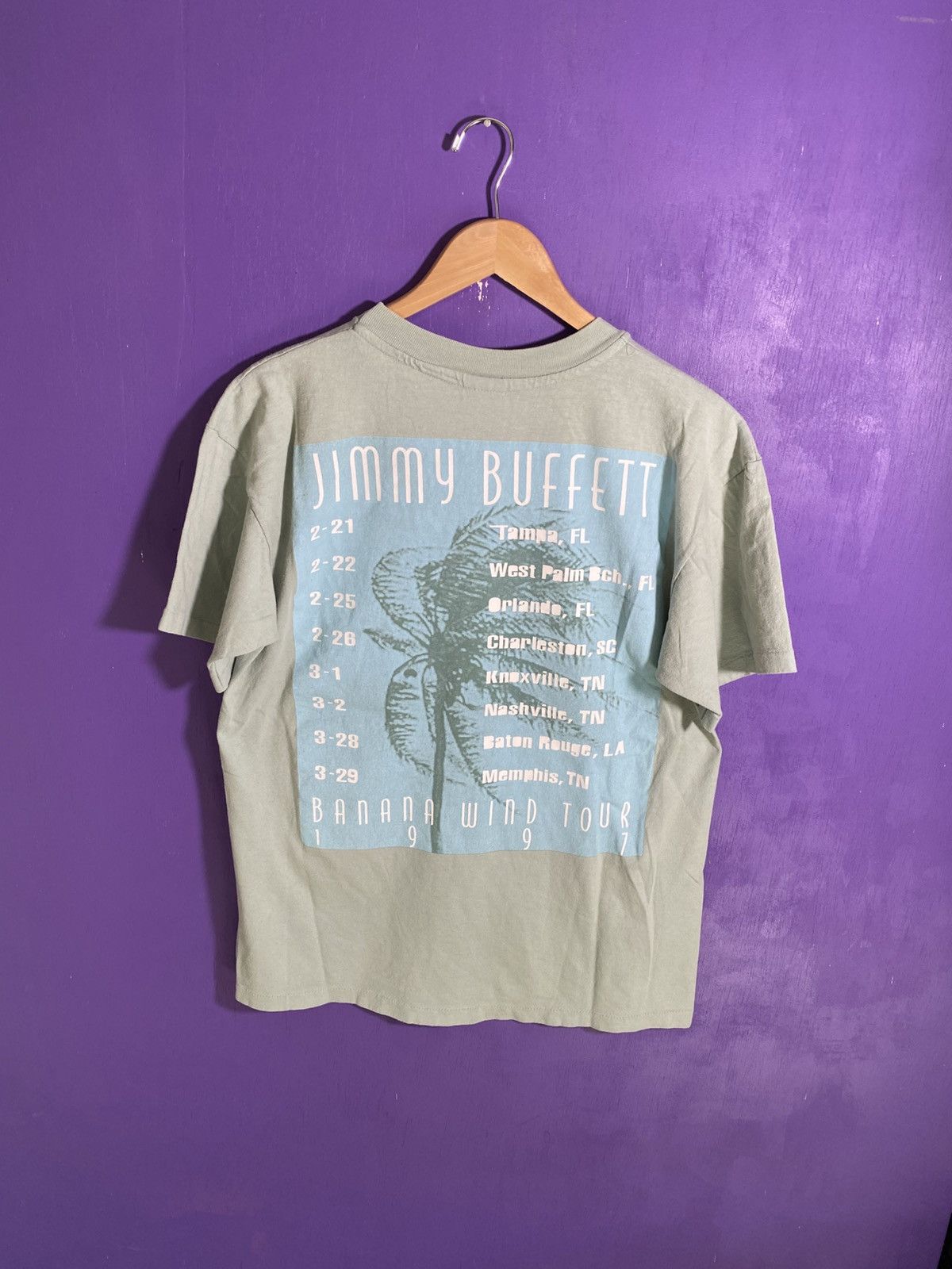 Band Tees × Vintage Vintage 1997 Jimmy buffet banana wind tour tee Size US L / EU 52-54 / 3 - 2 Thumbnail