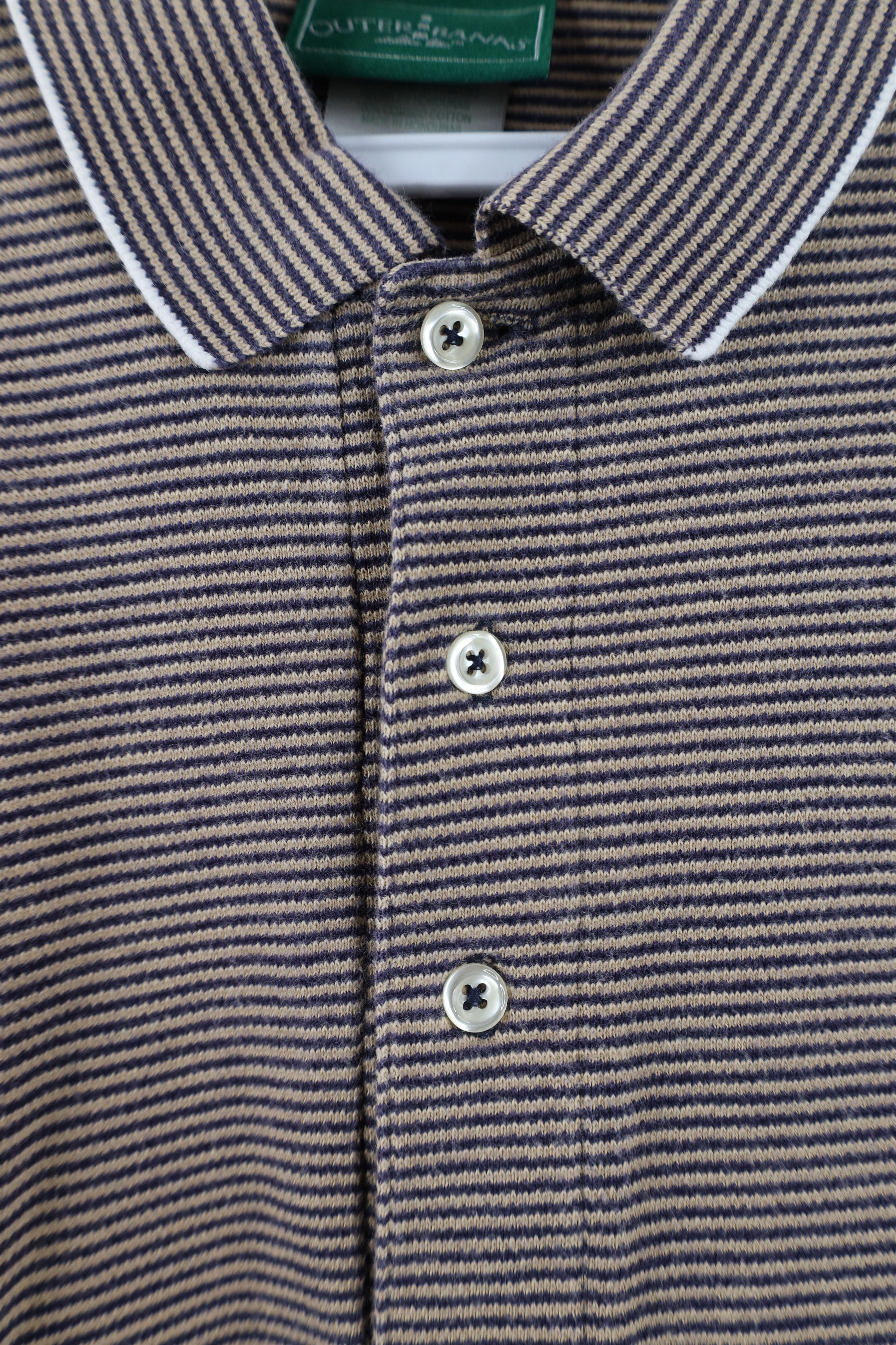 Vintage Vintage 90s Streetwear Striped Ribbed Knit Golf Polo Shirt Size US M / EU 48-50 / 2 - 4 Thumbnail