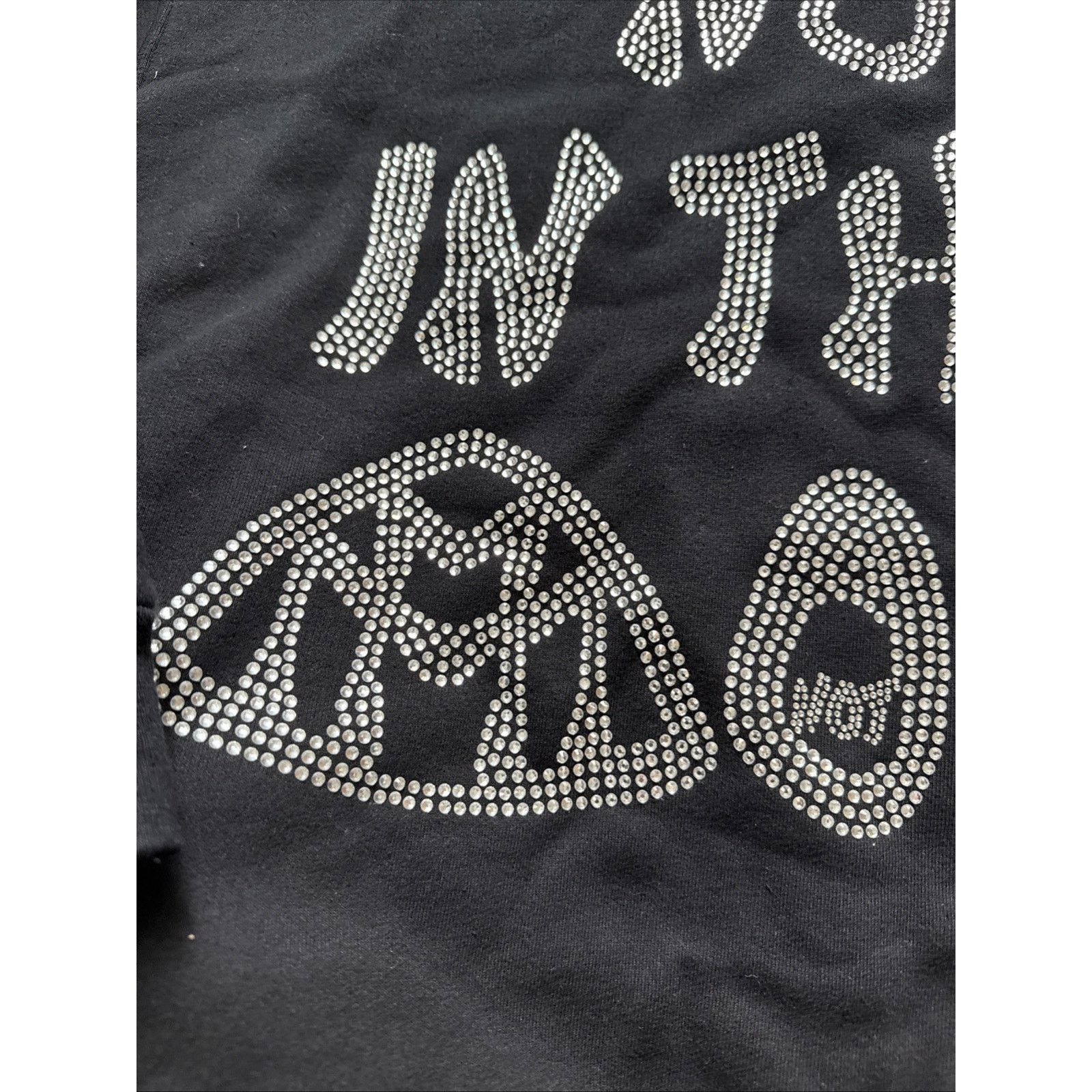 Other Mood Swings NOT IN THE MOOD RHINESTONE HOODIE Size L Size US L / EU 52-54 / 3 - 3 Thumbnail