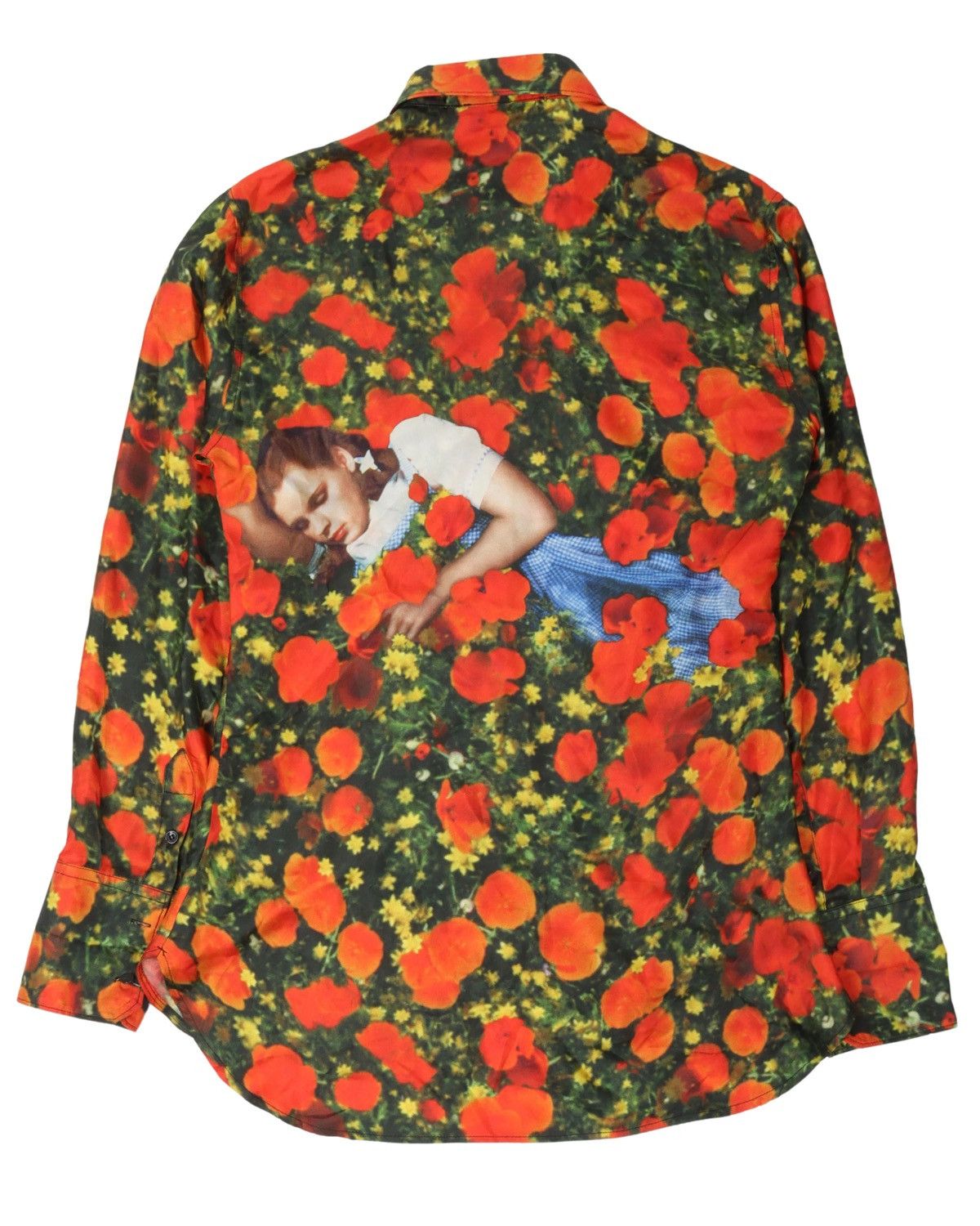 Image of Louis Vuitton x Virgil Abloh Wizard Of Oz Poppies Dorthy Button Up Shirt in Red, Men's (Size 2XL)