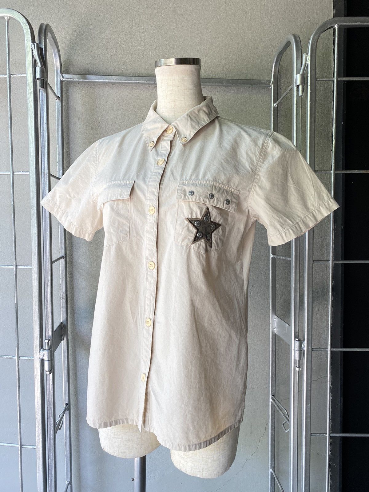 Designer јоку *gal Stellar Pocket Beige Shirt Size M / US 6-8 / IT 42-44 - 9 Thumbnail