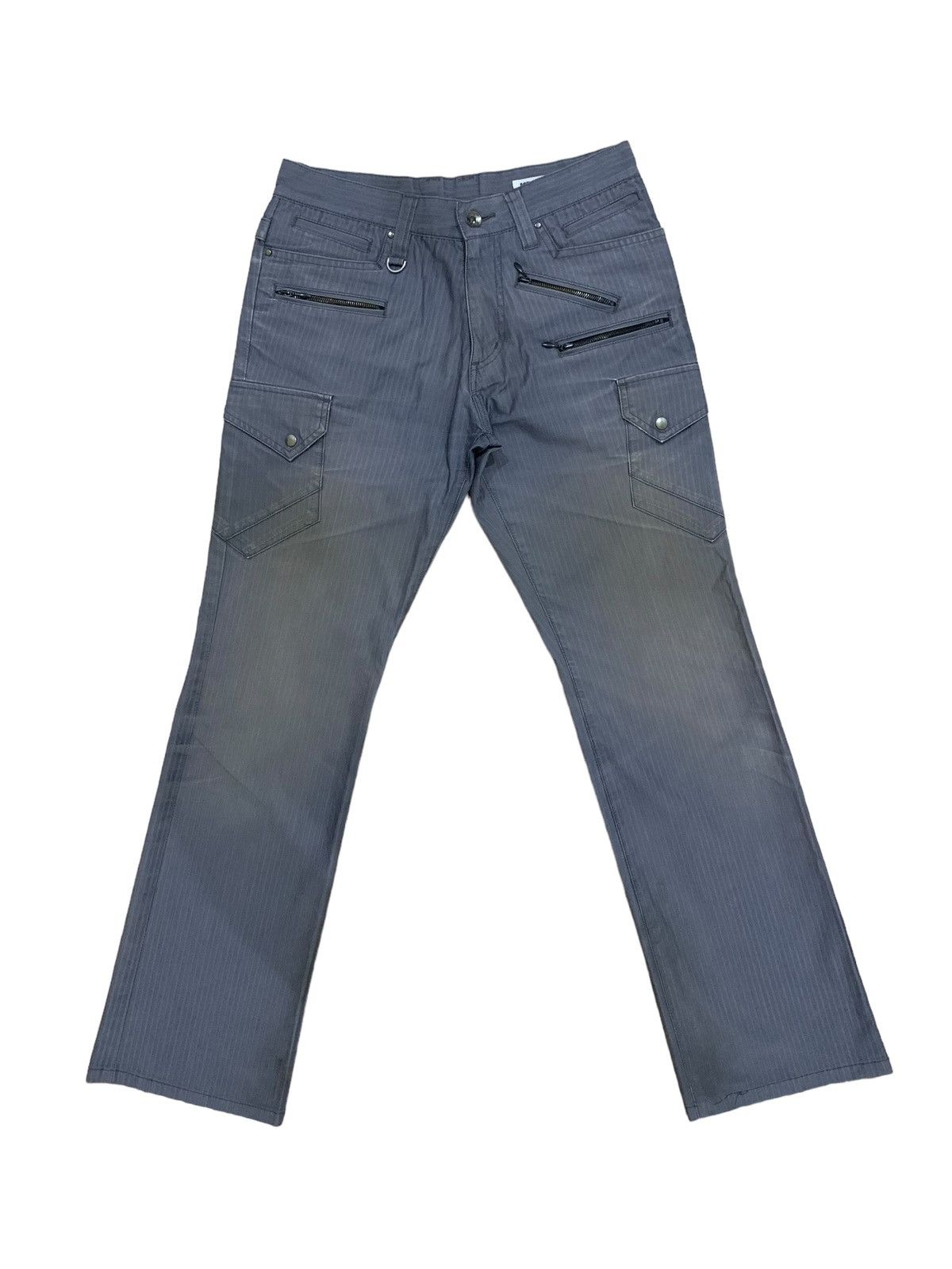 image of Denim Tears x If Six Was Nine Vintage Semantic Design Multipocket Punk Jeans in Grey (Size 28)