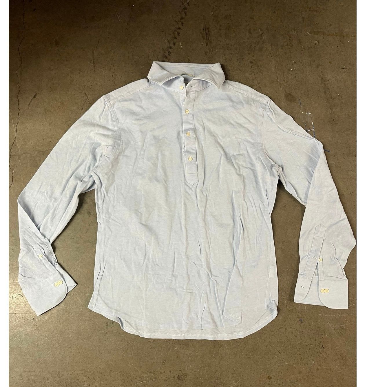 Suitsupply Suitsupply - Cotton Long Sleeve Polo / Light blue / Large Size US L / EU 52-54 / 3 - 1 Thumbnail