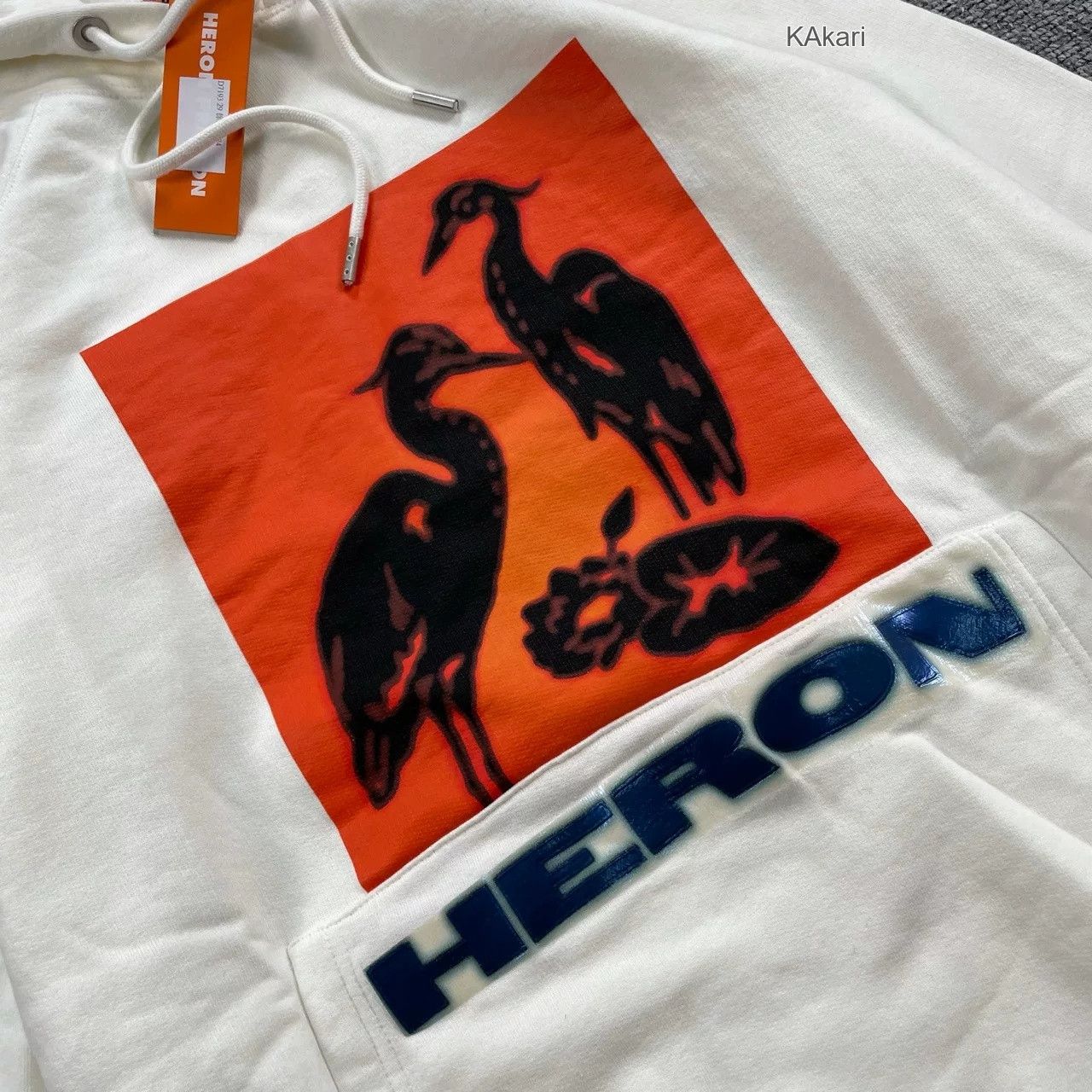 Heron Preston HERON PRESTON White Crane Print Hoodie Size US XS / EU 42 / 0 - 2 Thumbnail