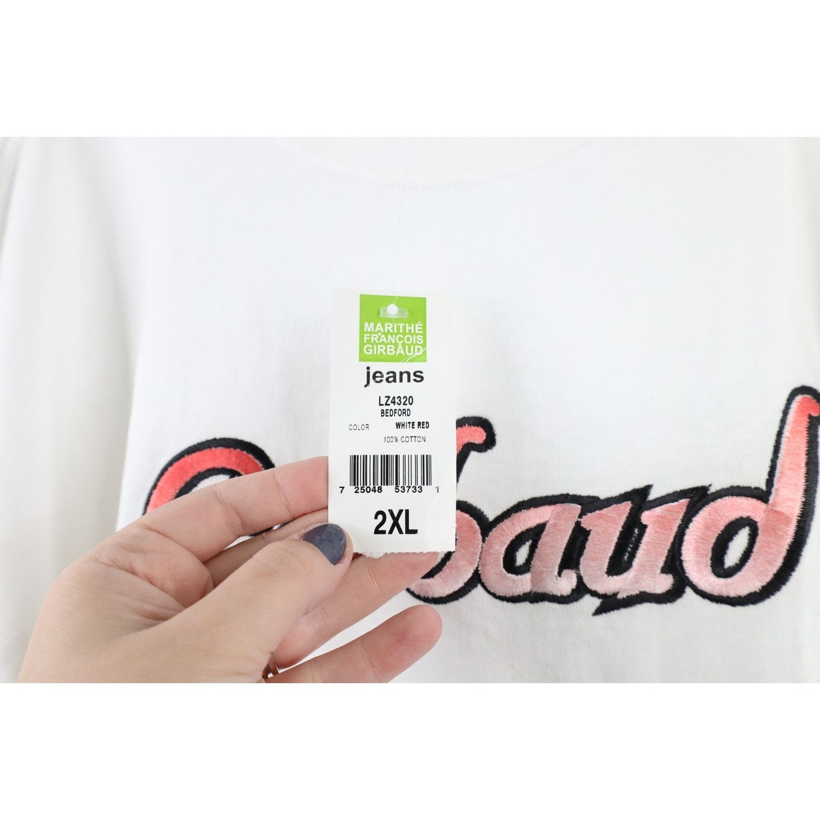 Marithe + Francois Girbaud × Vintage NOS Vintage 90s Marithe Francois Girbaud Script T-Shirt Size US XXL / EU 58 / 5 - 5 Thumbnail