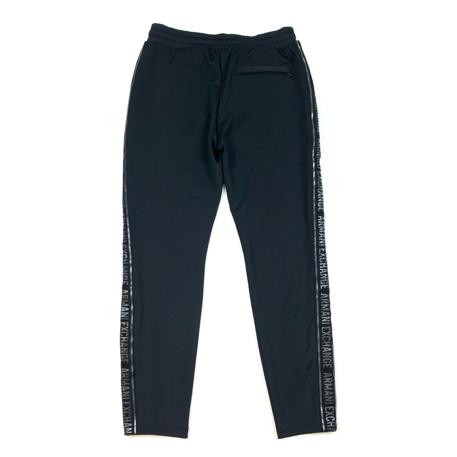 Armani Exchange Armani Exchange Track Pants Side Logo Trousers Black Small S Size US 30 / EU 46 - 4 Thumbnail