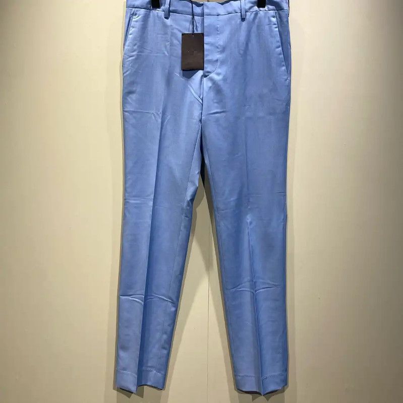 Prada Blue Cotton Casual Pants for Men