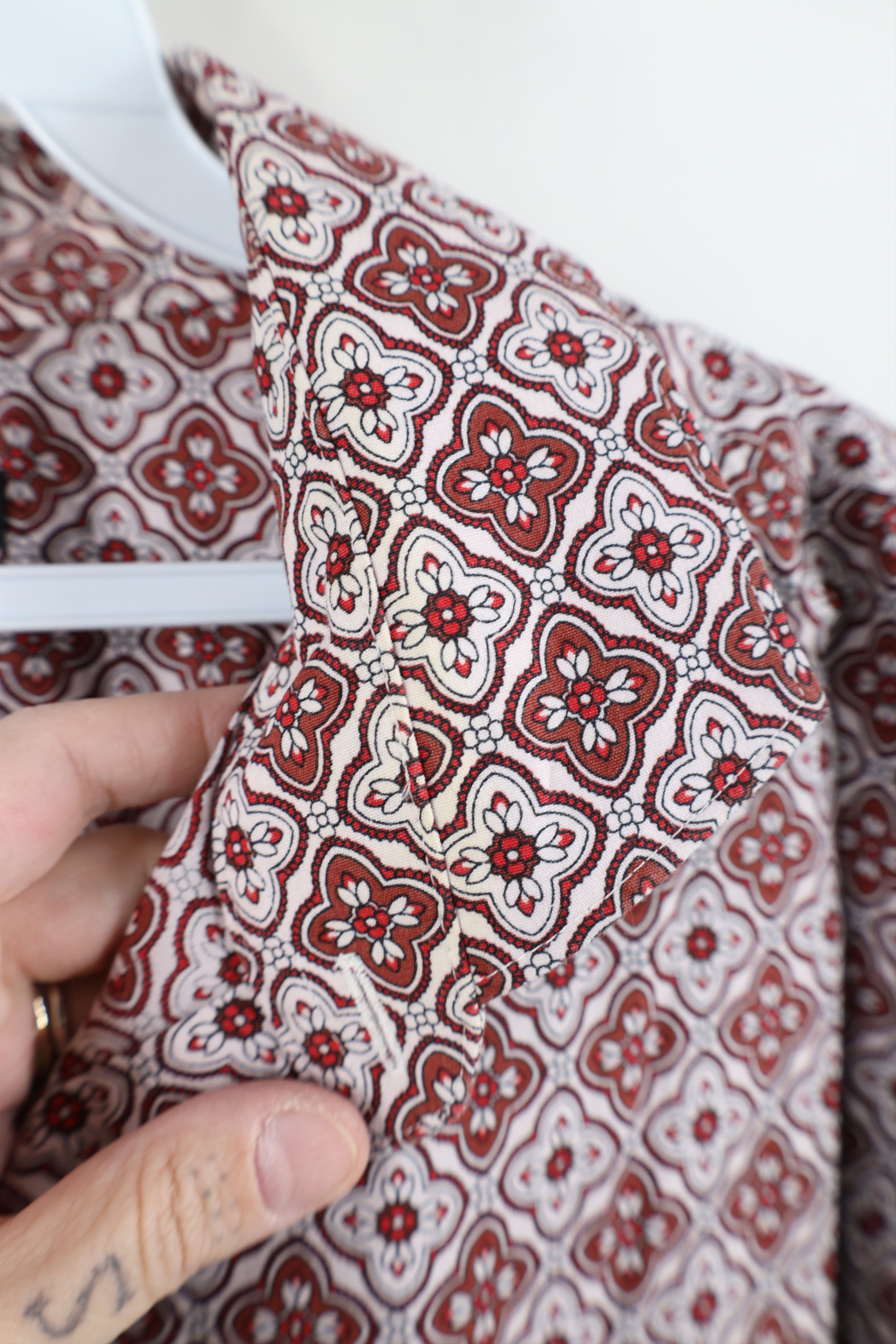 Express Express Geometric Tapestry Collared Button Shirt Cotton Size US XXL / EU 58 / 5 - 6 Thumbnail