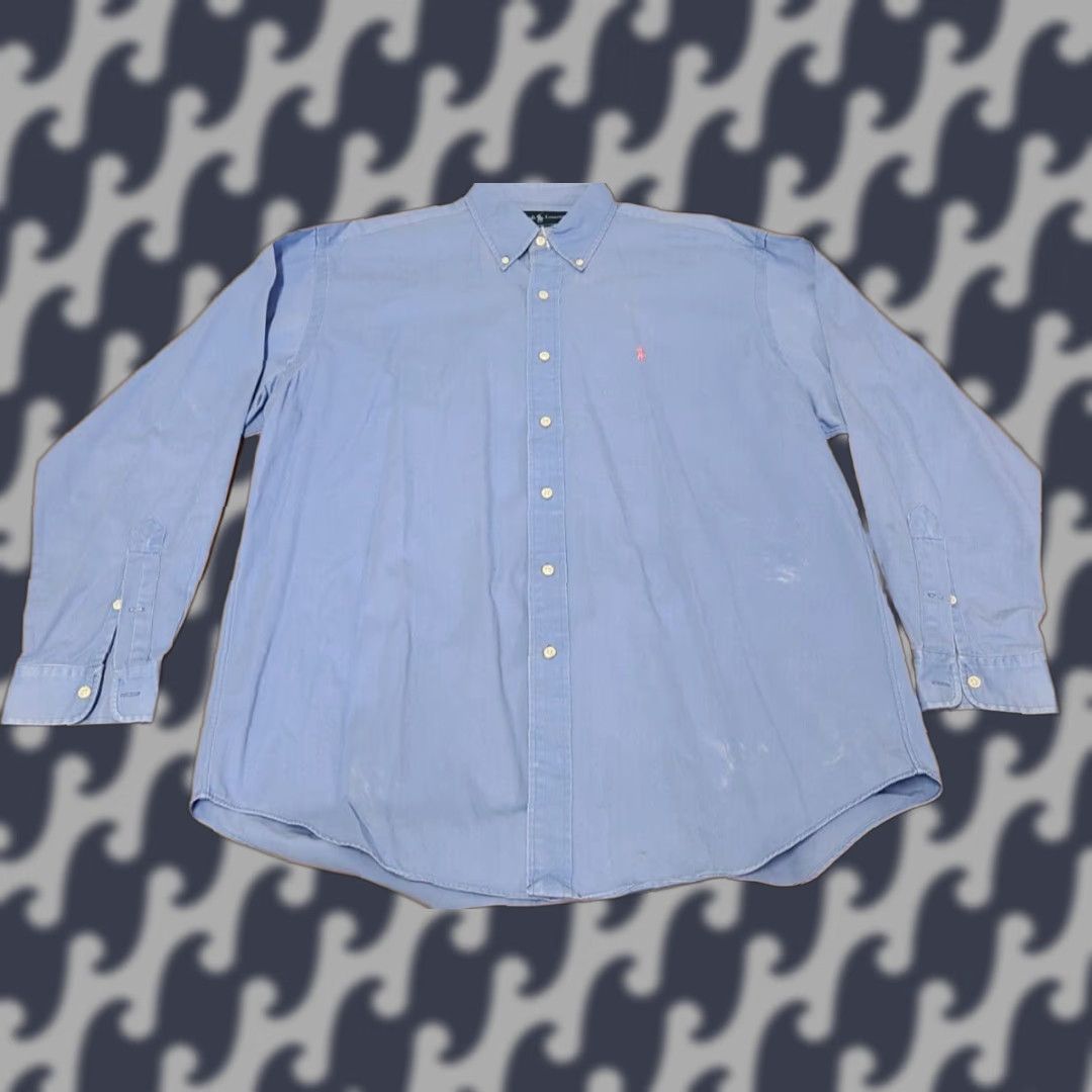 Polo Ralph Lauren Polo Ralph Lauren Shirt Men's Light Blue Large Long Sleeve Button-Down Blake Size US L / EU 52-54 / 3 - 1 Thumbnail