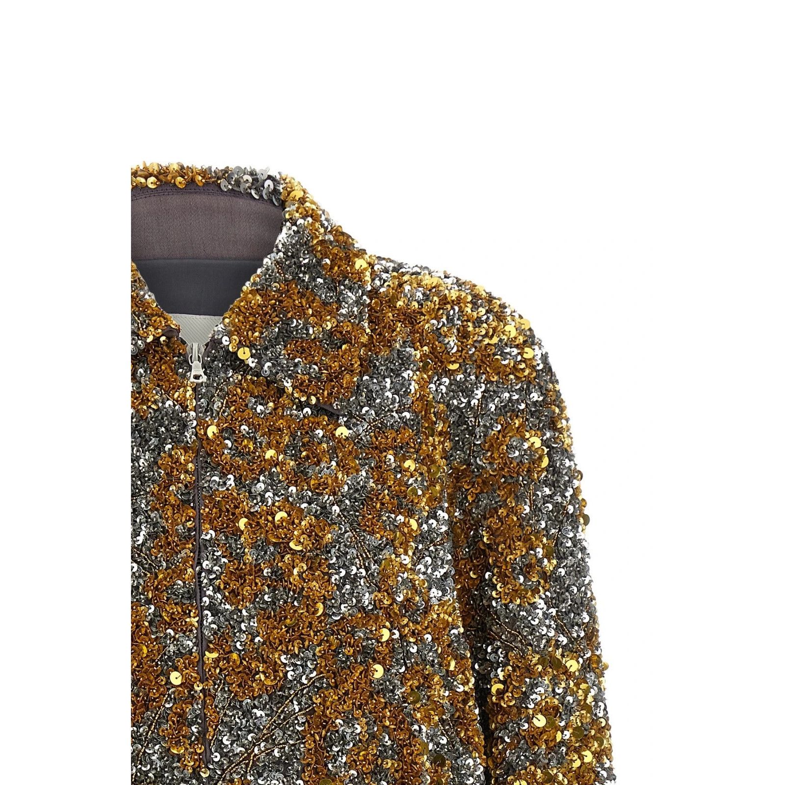 Dries Van Noten DRIES VAN NOTEN Vinnia Brown Sequin Jacket New & Authentic ( Size XS / US 0-2 / IT 36-38 - 3 Thumbnail