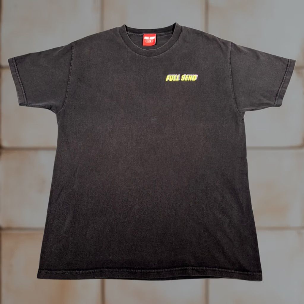 Spell Full Send Shirt Black Colorful Nelk T-Shirt Adult LARGE Long Sleeve Crew Neck Cotton Men Front Graphic Size US L / EU 52-54 / 3 - 1 Thumbnail