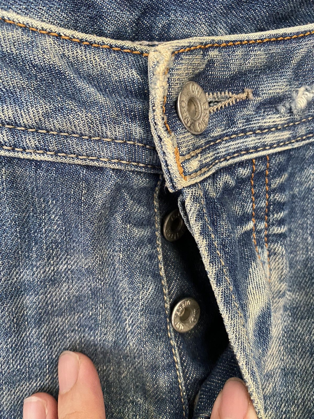 Diesel 2000s Diesel Distressed Dirty Whisker raw flare denim Size US 33 - 14 Thumbnail