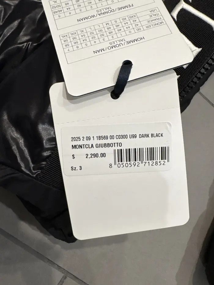 Moncler Moncler Montcla Giubbotto Jacket Black Size 3 (Large) NEW Size US L / EU 52-54 / 3 - 10 Thumbnail