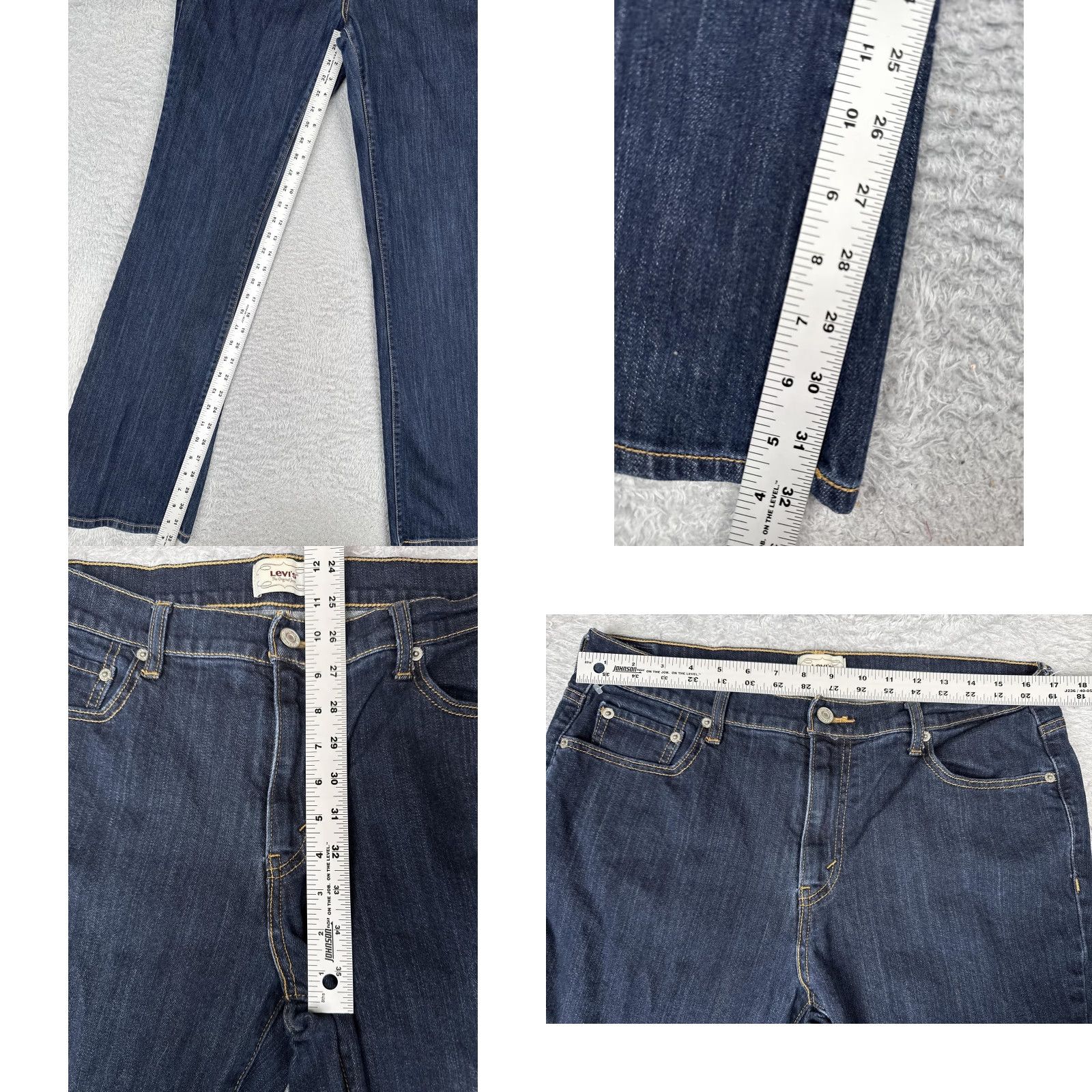Levi's VINTAGE Levi's Jeans Womens 14 Blue Denim Bootcut Dark Wash Mid Rise 32x33 Size 36" / US 14 / IT 50 - 8 Thumbnail
