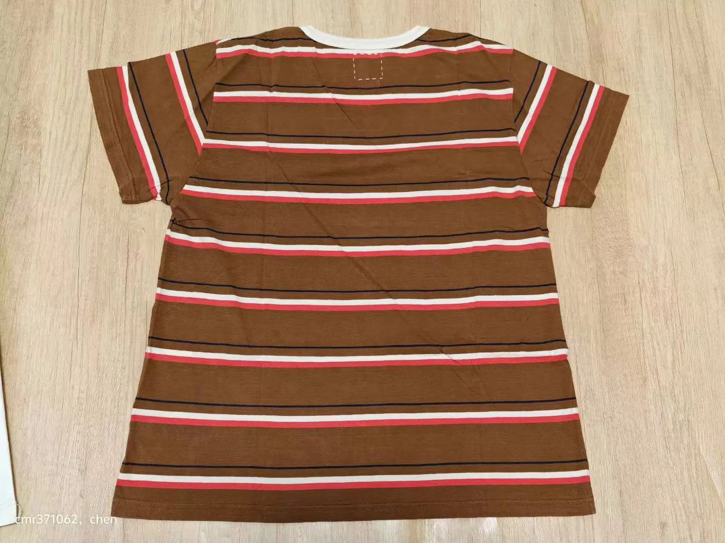 Visvim visvim 19aw border a-liner tee s/s 4 brown pink white blue Size US XL / EU 56 / 4 - 6 Thumbnail