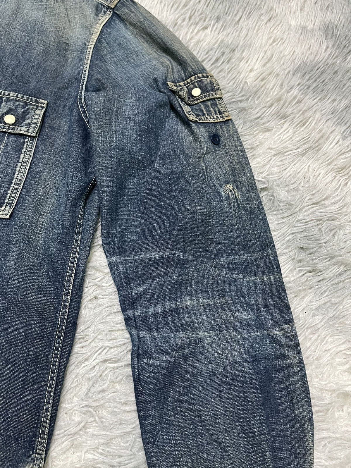 Yohji Yamamoto 90s YOHJI YAMAMOTO DENIM BUTTON UP RARE Size US L / EU 52-54 / 3 - 6 Thumbnail