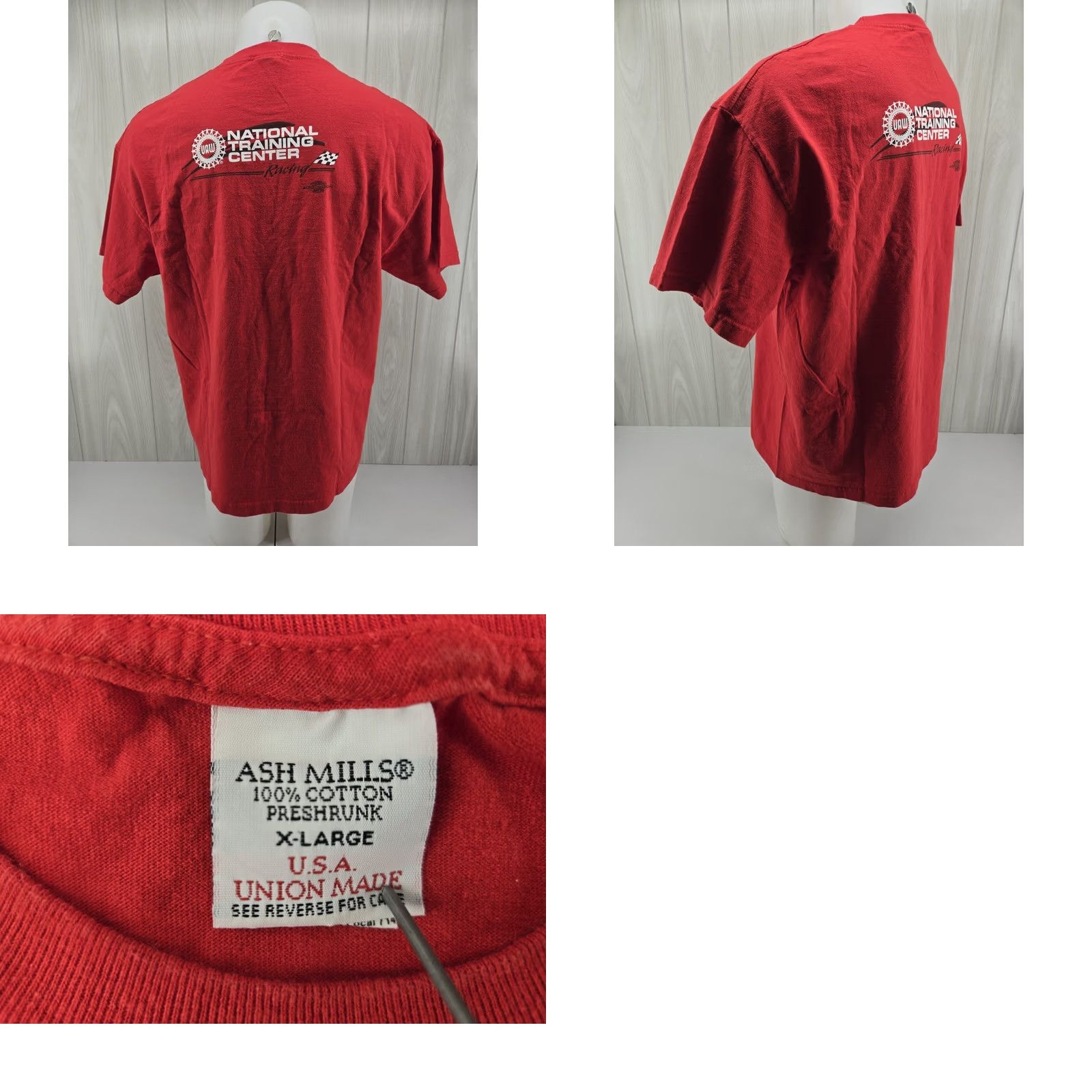 Vintage VINTAGE UAW Shirt Men's Red XL National Training Center Evernham Motorsports T-Shirt Size US XL / EU 56 / 4 - 8 Thumbnail