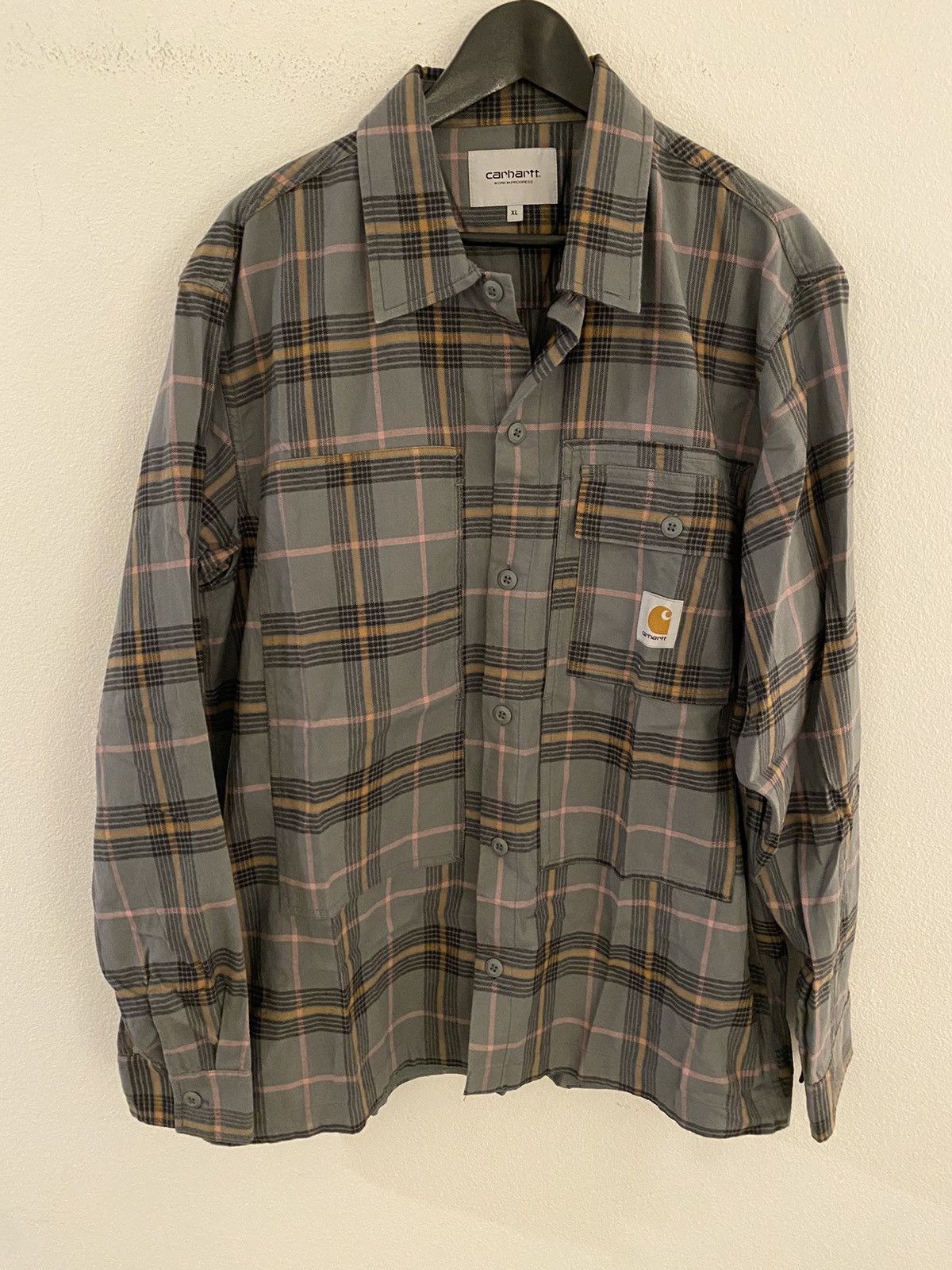 image of Carhartt Wip L/s Hadley Shirt XL NWT in Grey, Men's