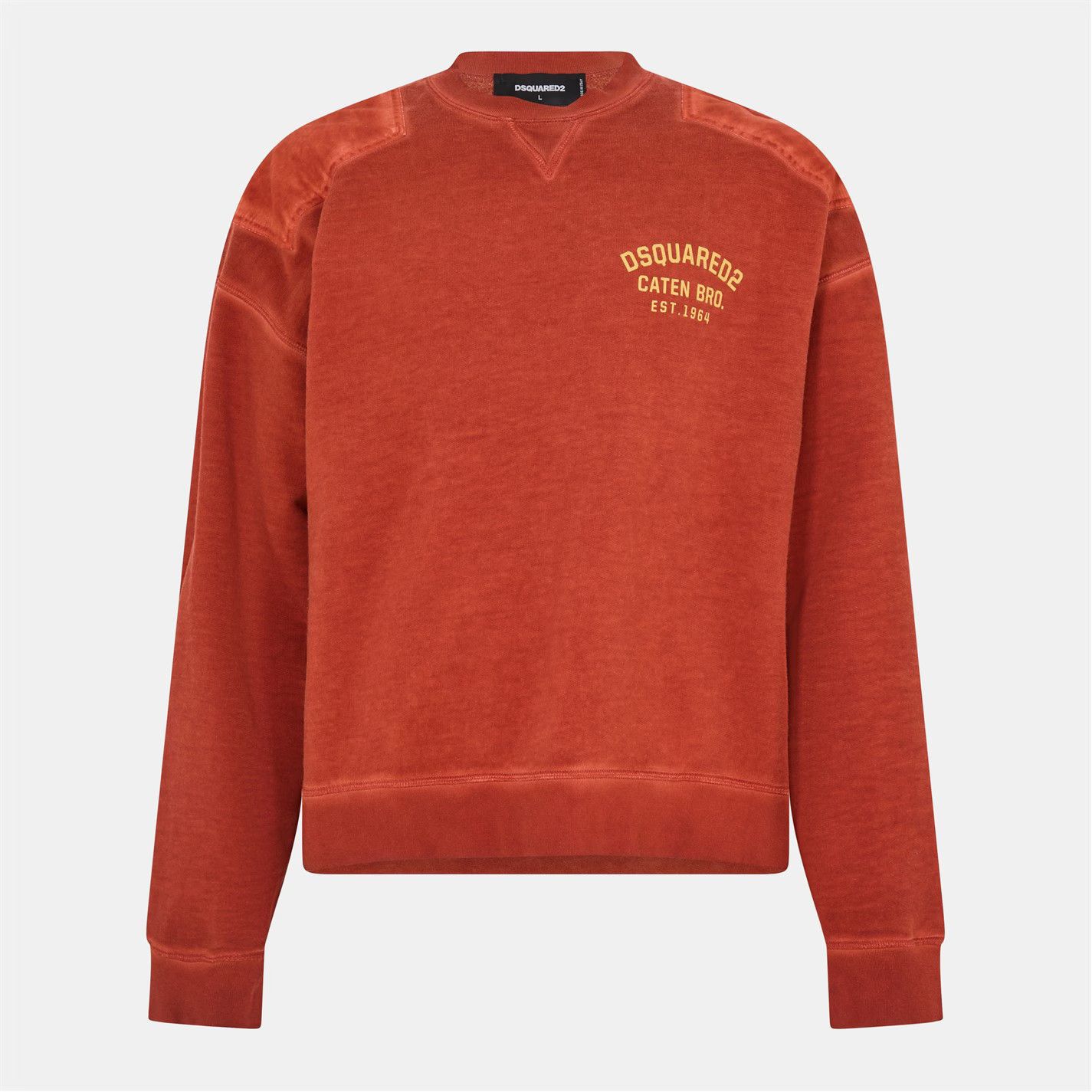 Dsquared2 o1g2r1mq0426 Crew-Neck Crew Sweatshirt in Rust Size US L / EU 52-54 / 3 - 1 Thumbnail