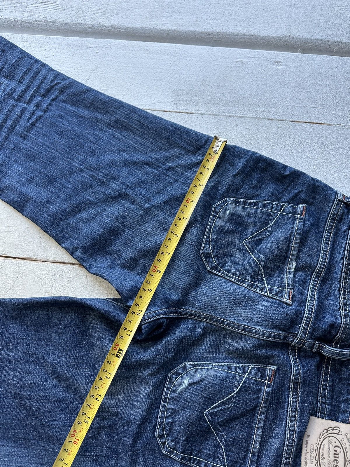 Guess FLARED 🚨00S GUESS WITH LOGO WOMEN BOOTCUT JEANS DARK BLUE Size 30" / US 8 / IT 44 - 14 Thumbnail