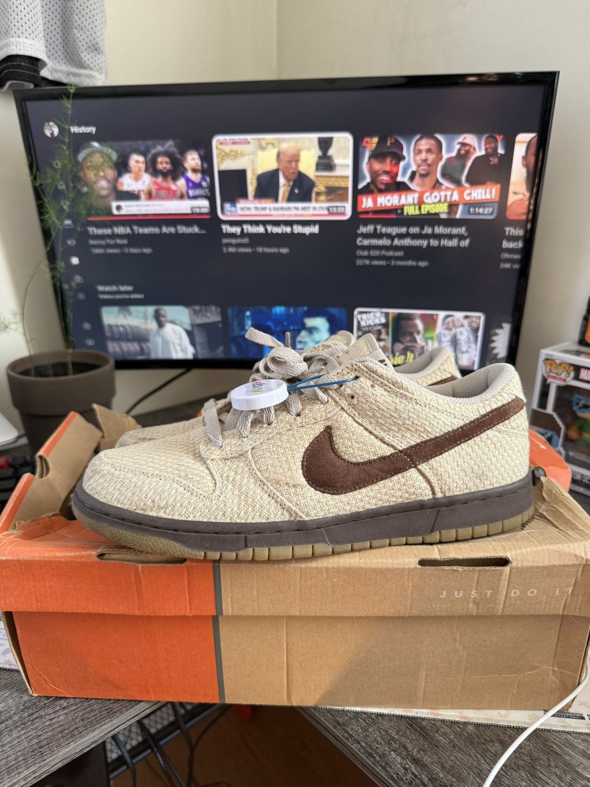 Nike 2005 Nike dunk low ‘net medium brown’ Size US 11 / EU 44 - 2 Thumbnail