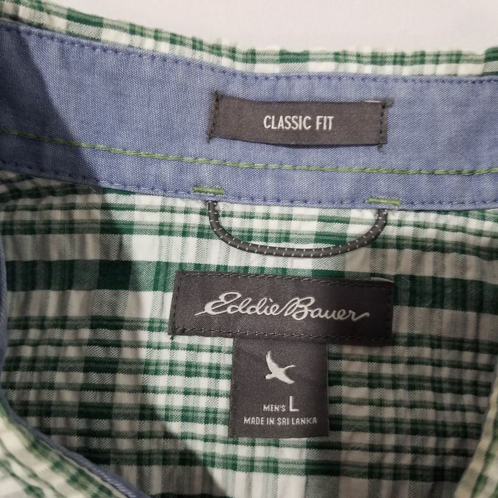 Eddie Bauer Eddie Bauer Shirt Mens Large Seersucker Short Sleeve Classic Size US L / EU 52-54 / 3 - 4 Thumbnail