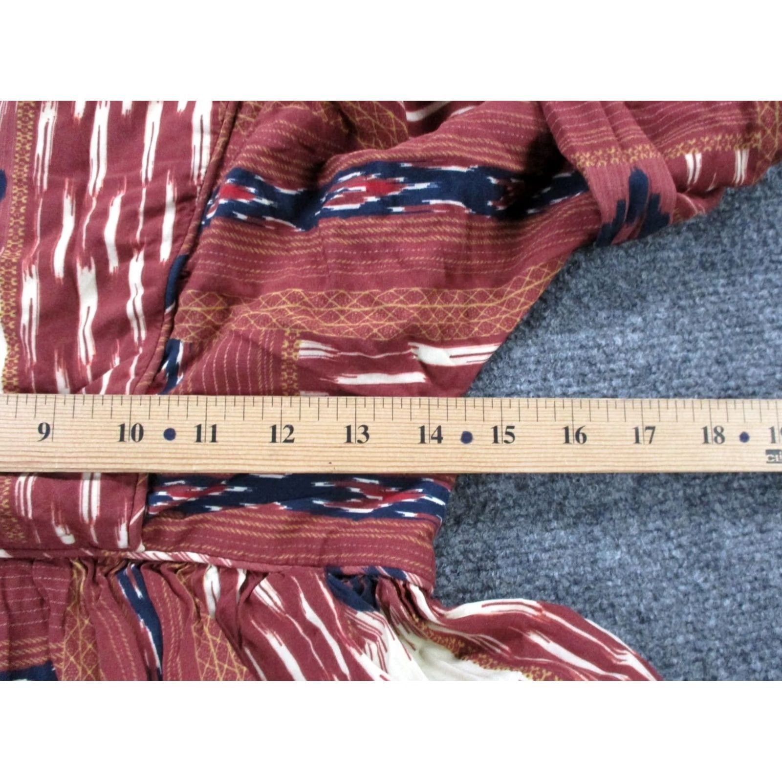 Faherty Faherty Dress Womens XS Western Aztec Maxi Basic Summer Boho Breathable Summer Geometric Long Sleeve Crew Neck Pullover Casual Linen Knit Multicolor Size XS / US 0-2 / IT 36-38 - 5 Thumbnail