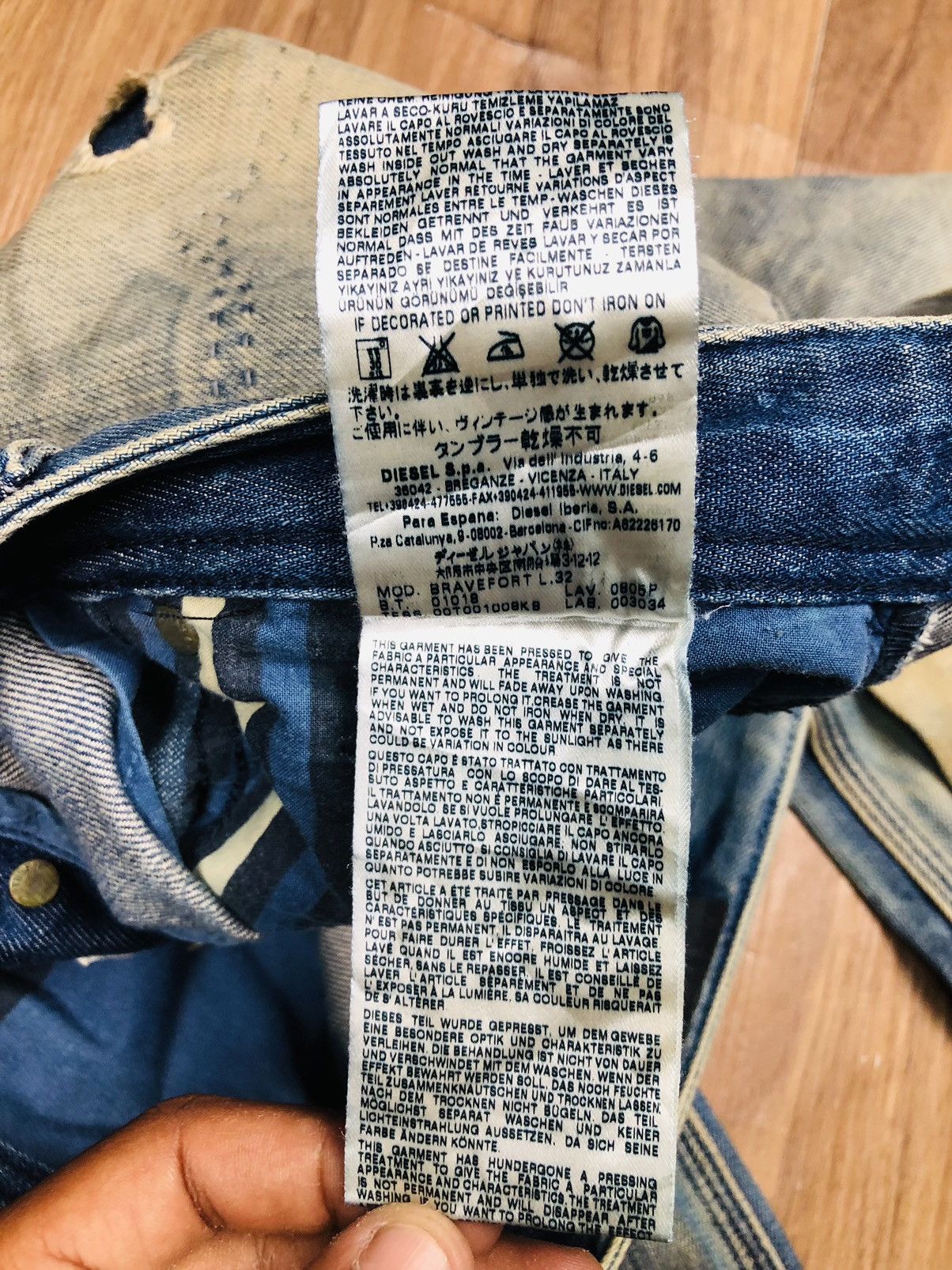 Diesel Diesal Industry Distress Jeans (36) Size US 28 / EU 44 - 16 Thumbnail
