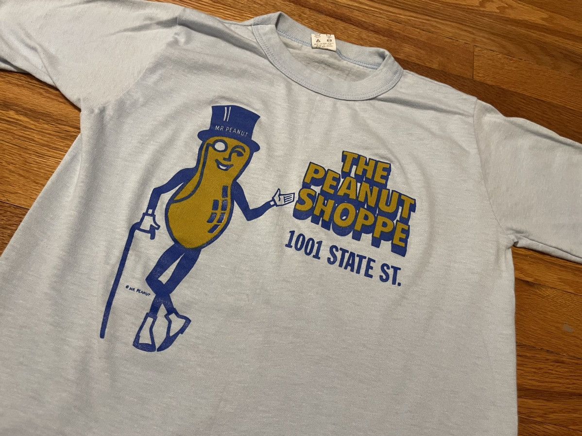 Vintage Vintage 70s Mr Peanut The Peanut Shoppe Erie Pa T Shirt Size US S / EU 44-46 / 1 - 2 Thumbnail
