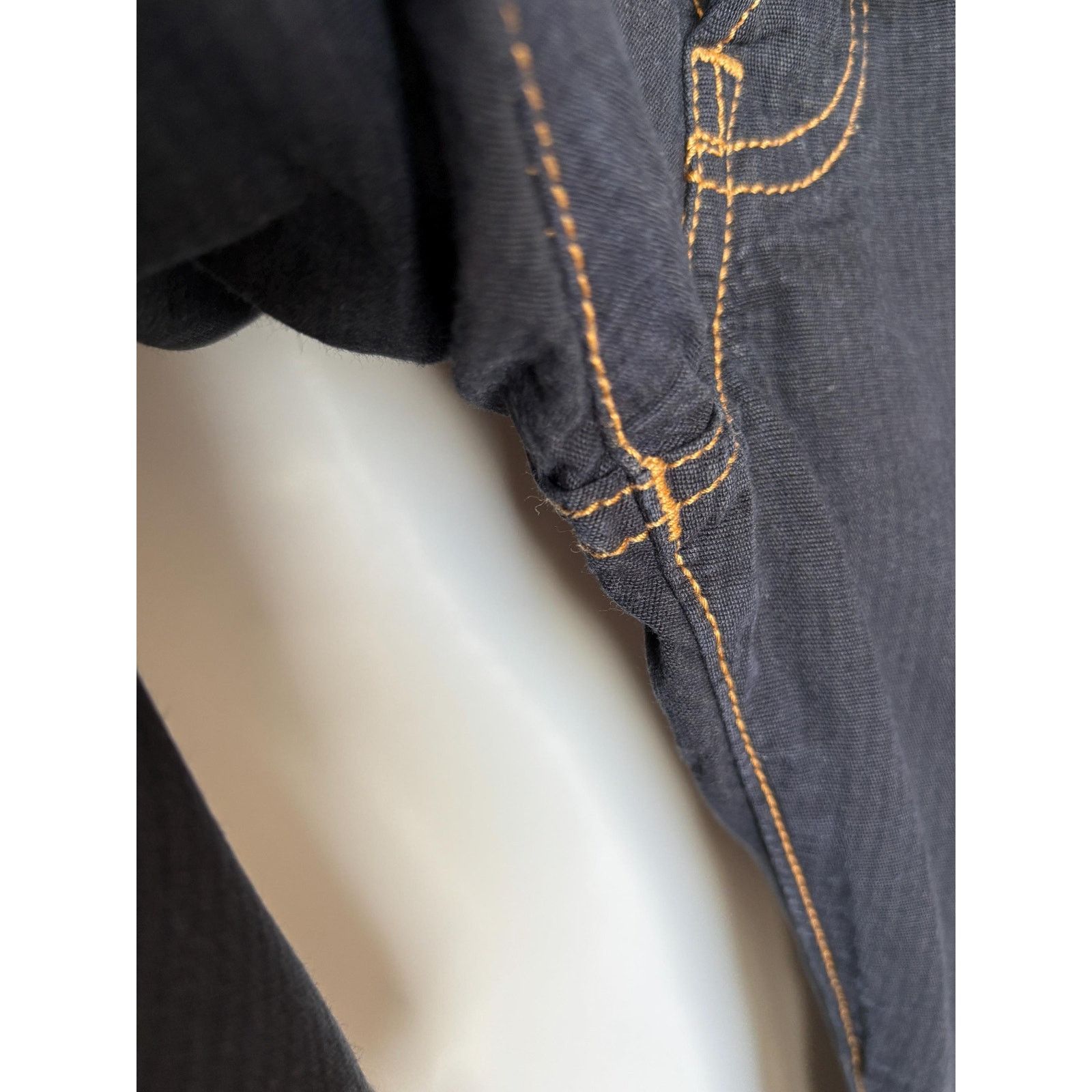 Levi's × Levi's Vintage Clothing × Vintage Levi’s 501 W36 L30 Black Pinstripe Button Fly Denim Jeans Size US 36 / EU 52 - 10 Thumbnail
