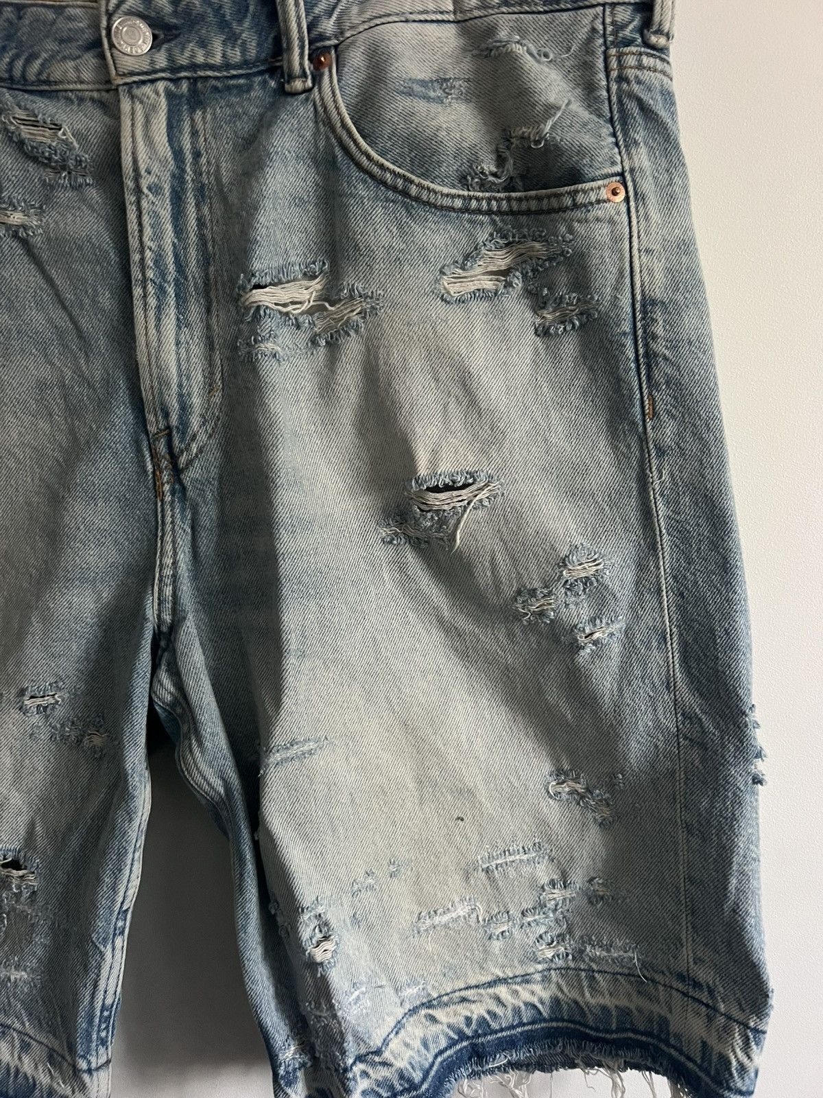 Japanese Brand Custom distressed baggy shorts Size US 34 / EU 50 - 3 Thumbnail
