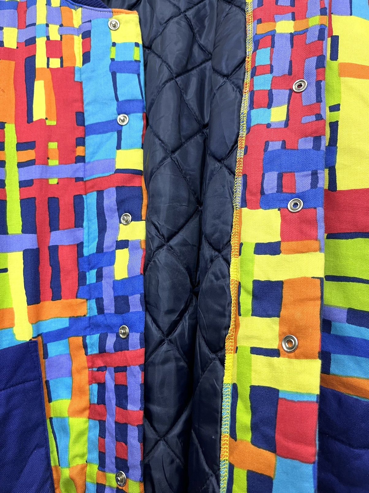 United Colors Of Benetton 🔥BENETTON Hype Multicolor Button-up Bomber Jacket Size US M / EU 48-50 / 2 - 5 Thumbnail