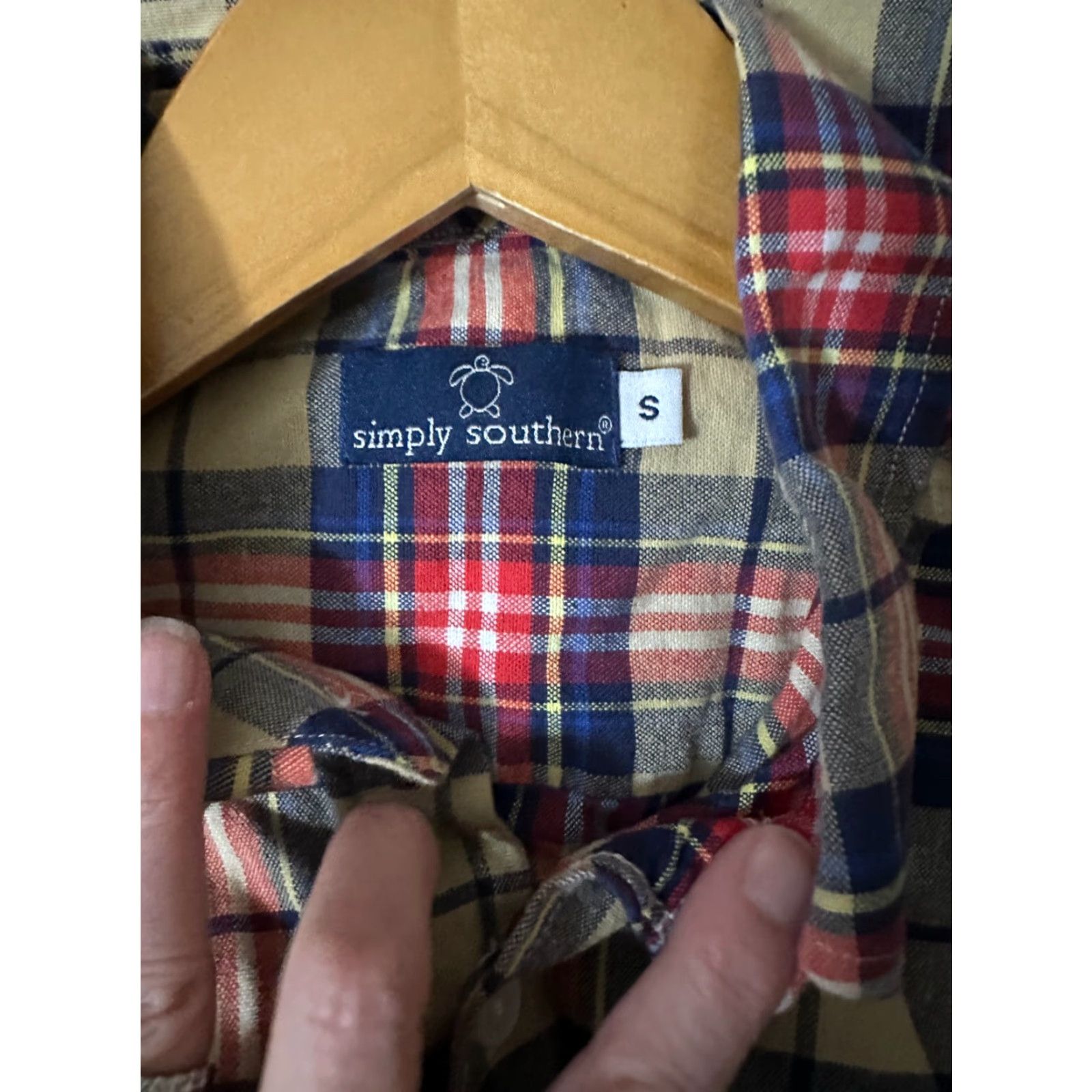 Vintage Simply Southern Plaid Flannel Long Sleeve Button Men’s Small Size US S / EU 44-46 / 1 - 3 Thumbnail