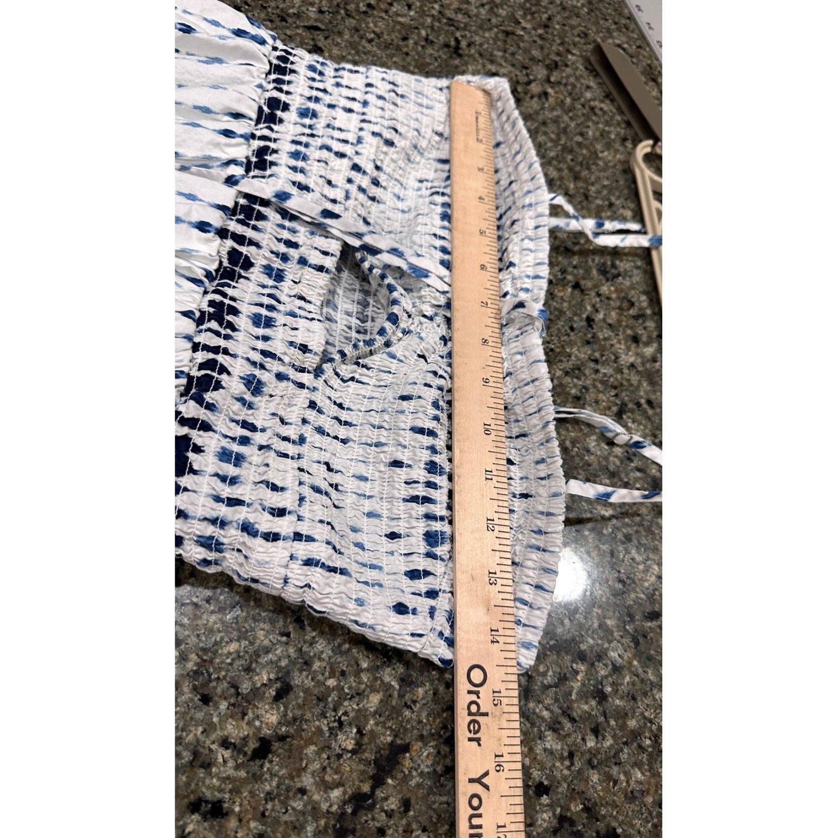 Vintage VINTAGE Universal Thread Women Maxi Dress M White Blue Smocked Boho 100% Cotton Ladies Dress Bohemian Beachy Festival Size M / US 6-8 / IT 42-44 - 5 Thumbnail