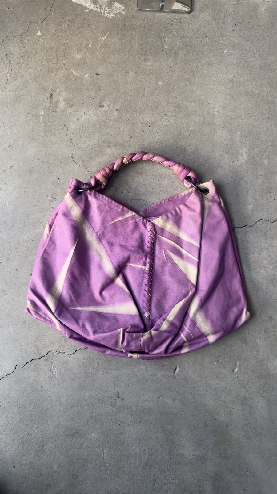 Bottega Veneta Bottega Veneta Violet Tye Dye Aquilone Fortune Cookie Hobo Size ONE SIZE - 1 Thumbnail