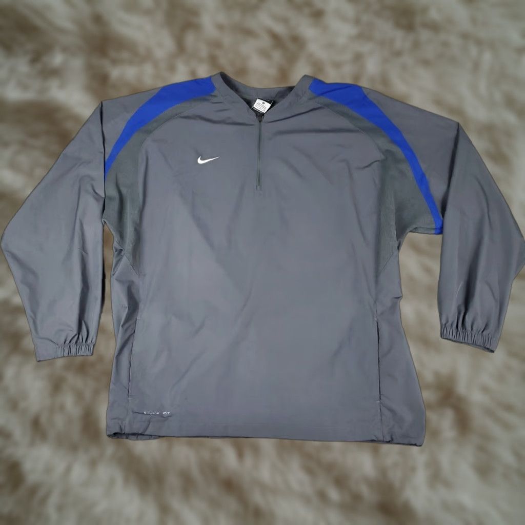 Nike Nike Shirt Mens XL Gray Blue Pullover Windbreaker Storm Fit Lightweight Jacket Size US XL / EU 56 / 4 - 1 Thumbnail