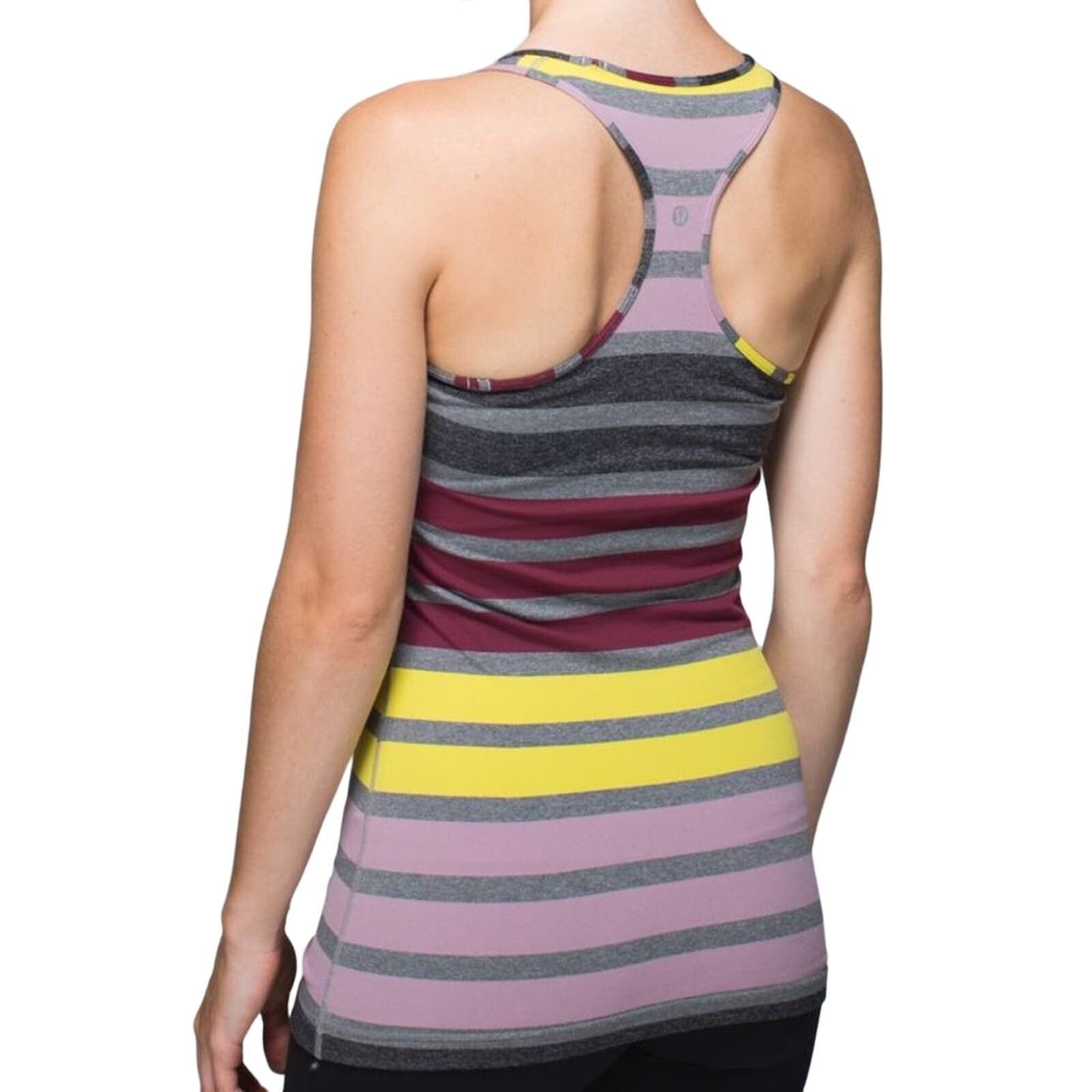 Lululemon LULULEMON Cool Racerback Triplet Twin Stripe Tank Sz 8 Size M / US 6-8 / IT 42-44 - 6 Thumbnail