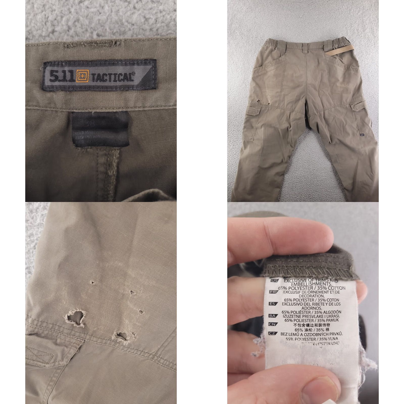 Vintage 511 Tactical Pants Mens 38x28 Brown Ripstop Distressed Workwear Grunge Cargo Jeans Size US 38 / EU 54 - 8 Thumbnail