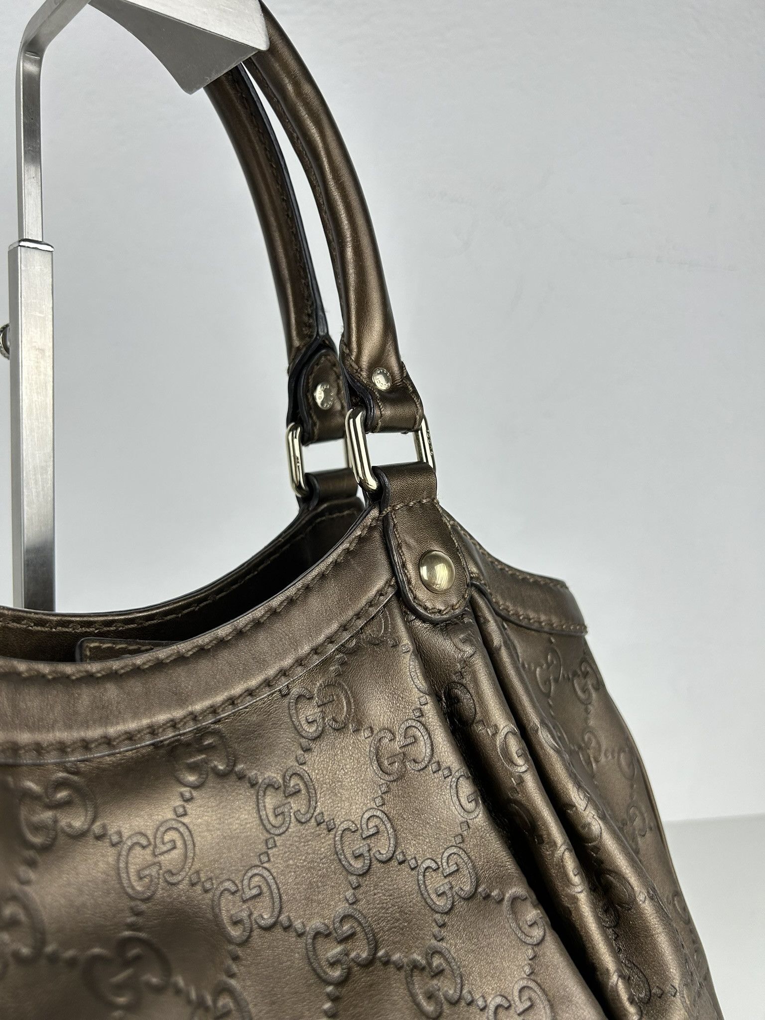 Gucci Gucci guccissima sukey medium size leather handbag Size ONE SIZE - 9 Thumbnail