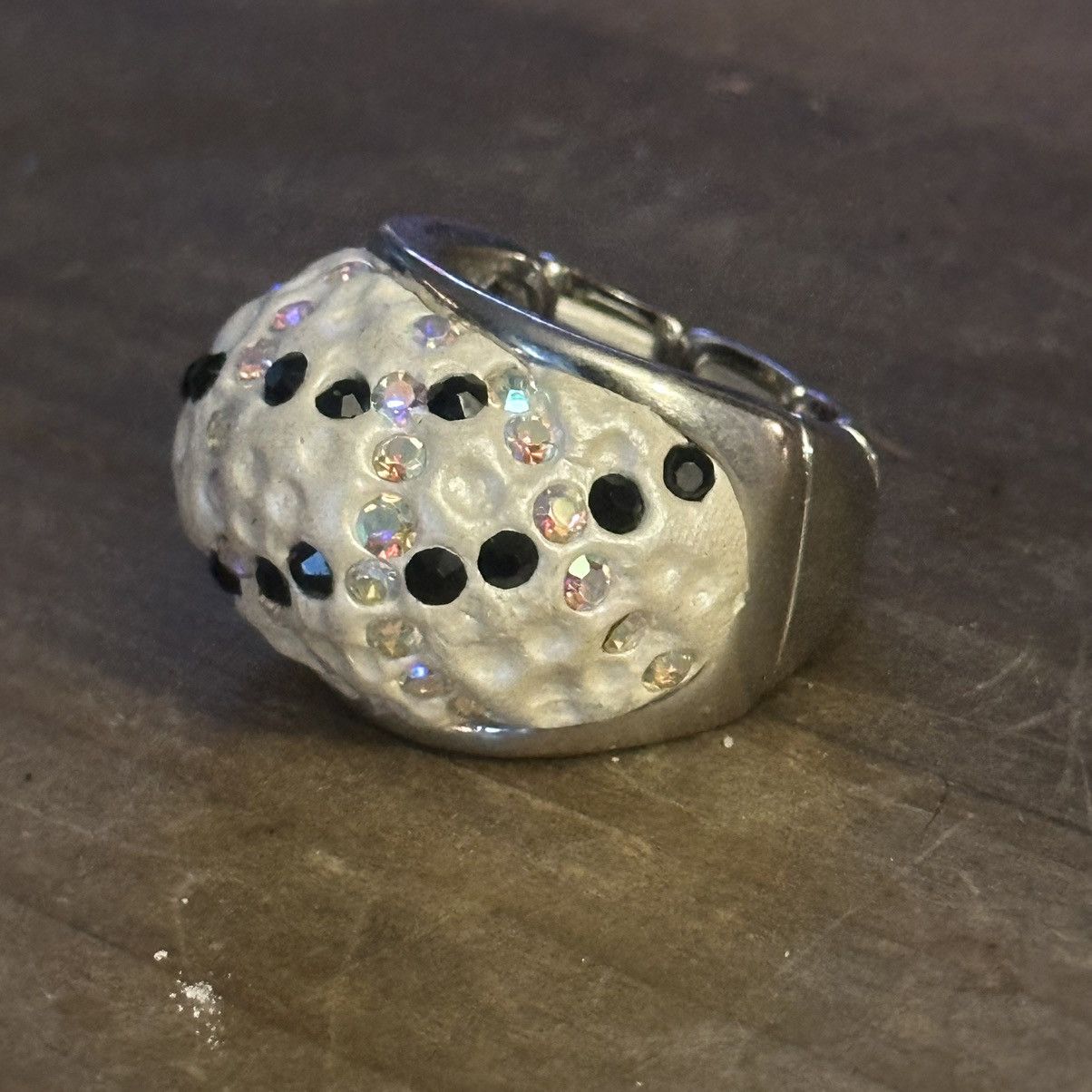 Other White rhinestone stretch dome ring Size ONE SIZE - 6 Thumbnail