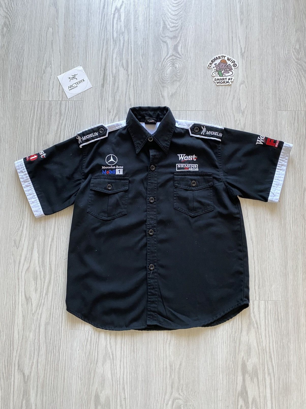 Mercedes-Benz × Vintage Mercedes Benz x West racing uniform button up shirt Size US S / EU 44-46 / 1 - 1 Thumbnail