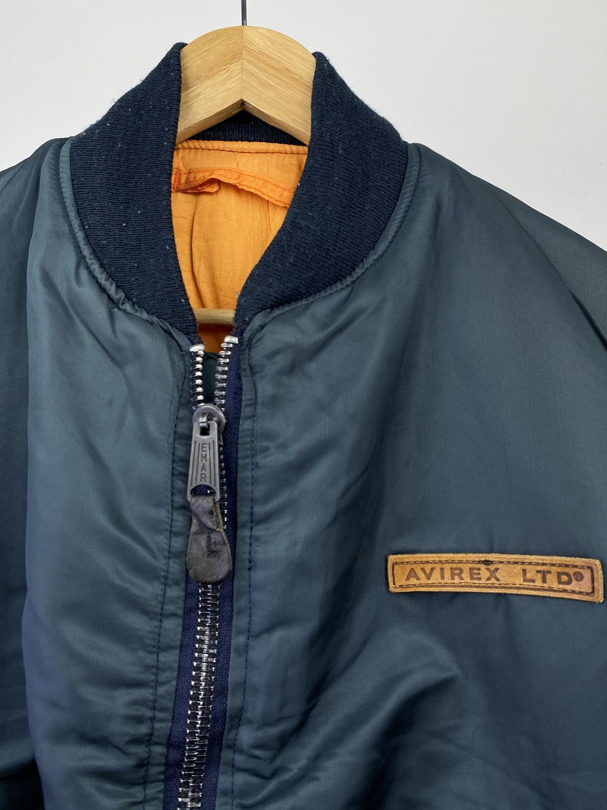 Avirex Vintage 90’s Avirex MA-1 Dark Green Reversible Flight Jacket Size US M / EU 48-50 / 2 - 2 Thumbnail