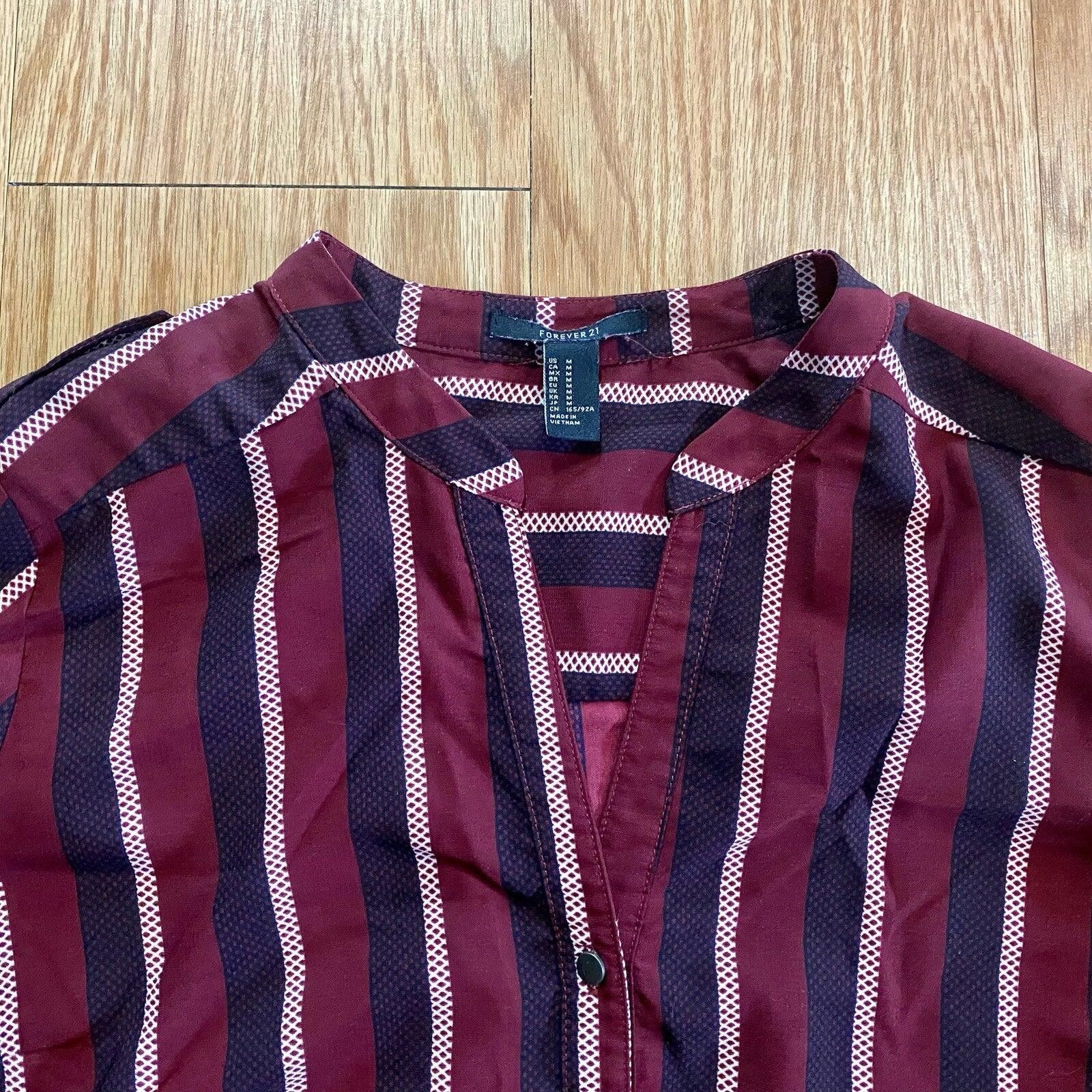 Forever 21 Forever 21 Striped Red White Blouse Shirt Top Womens Medium Size M / US 6-8 / IT 42-44 - 3 Thumbnail