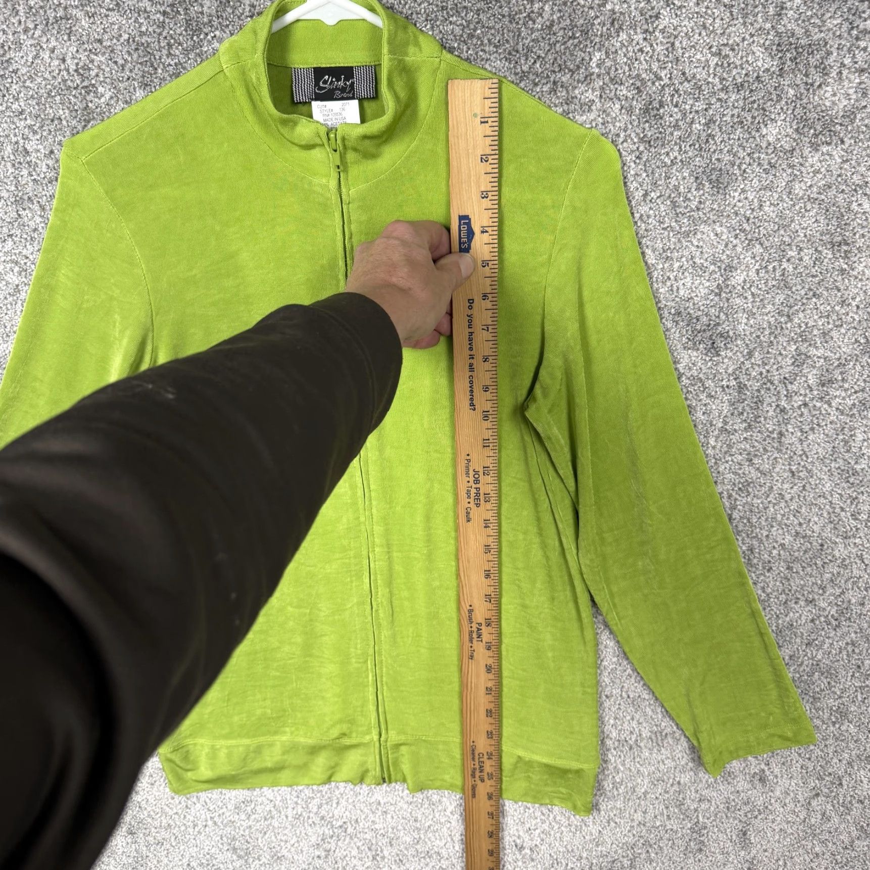 J Brand VINTAGE Slinky Brand Cardigan Sweater Womens XS Neon Green Full Zip Lightweight Jersey Knit 90s Retro Casual Womens Size XS / US 0-2 / IT 36-38 - 2 Thumbnail
