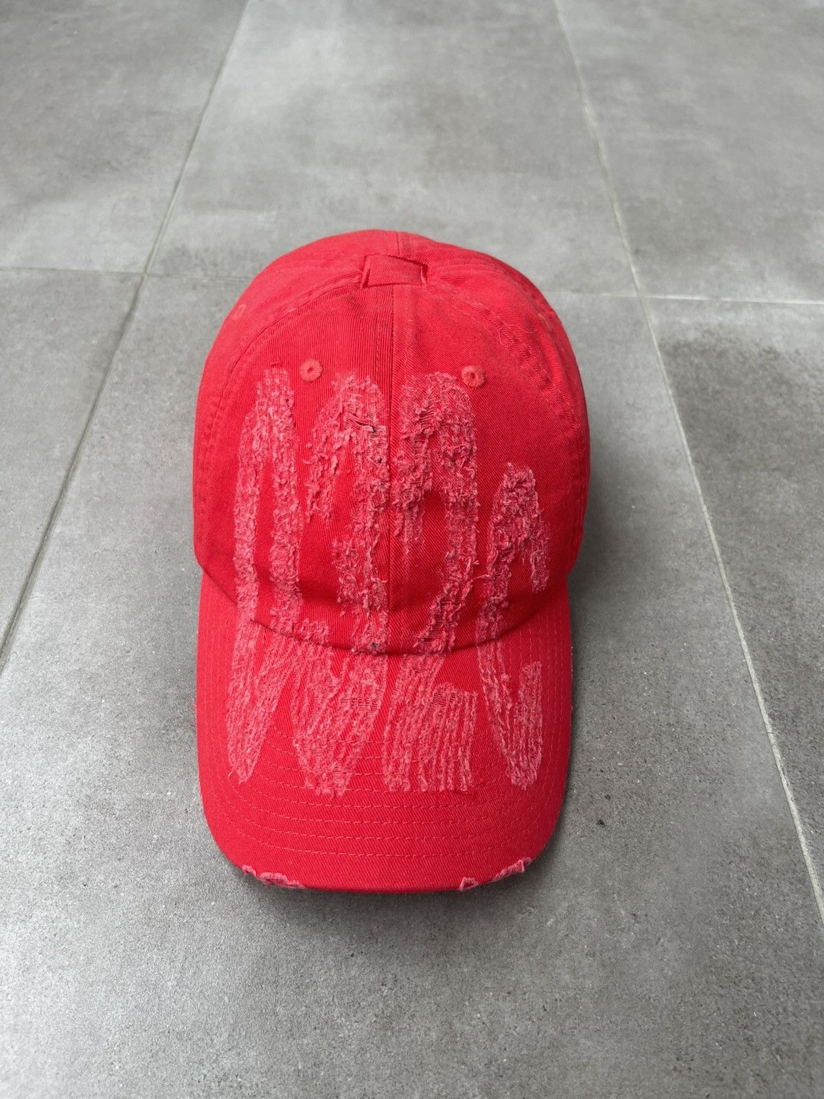 032c !DS! SS24 032c Logo Distressed Red Cap Size ONE SIZE - 3 Thumbnail